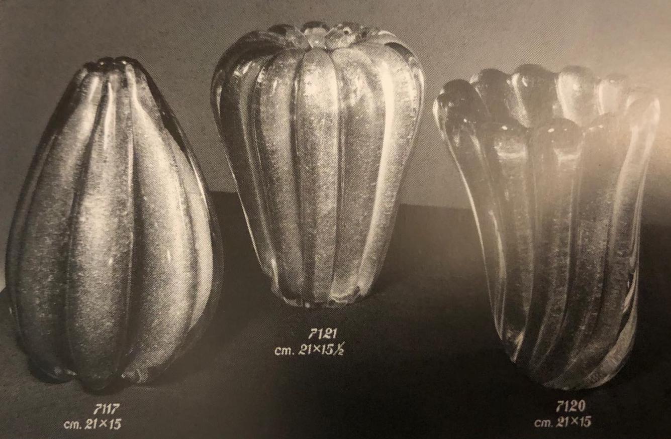 Vaso in vetro di Murano Flavio Poli per Seguso 1942