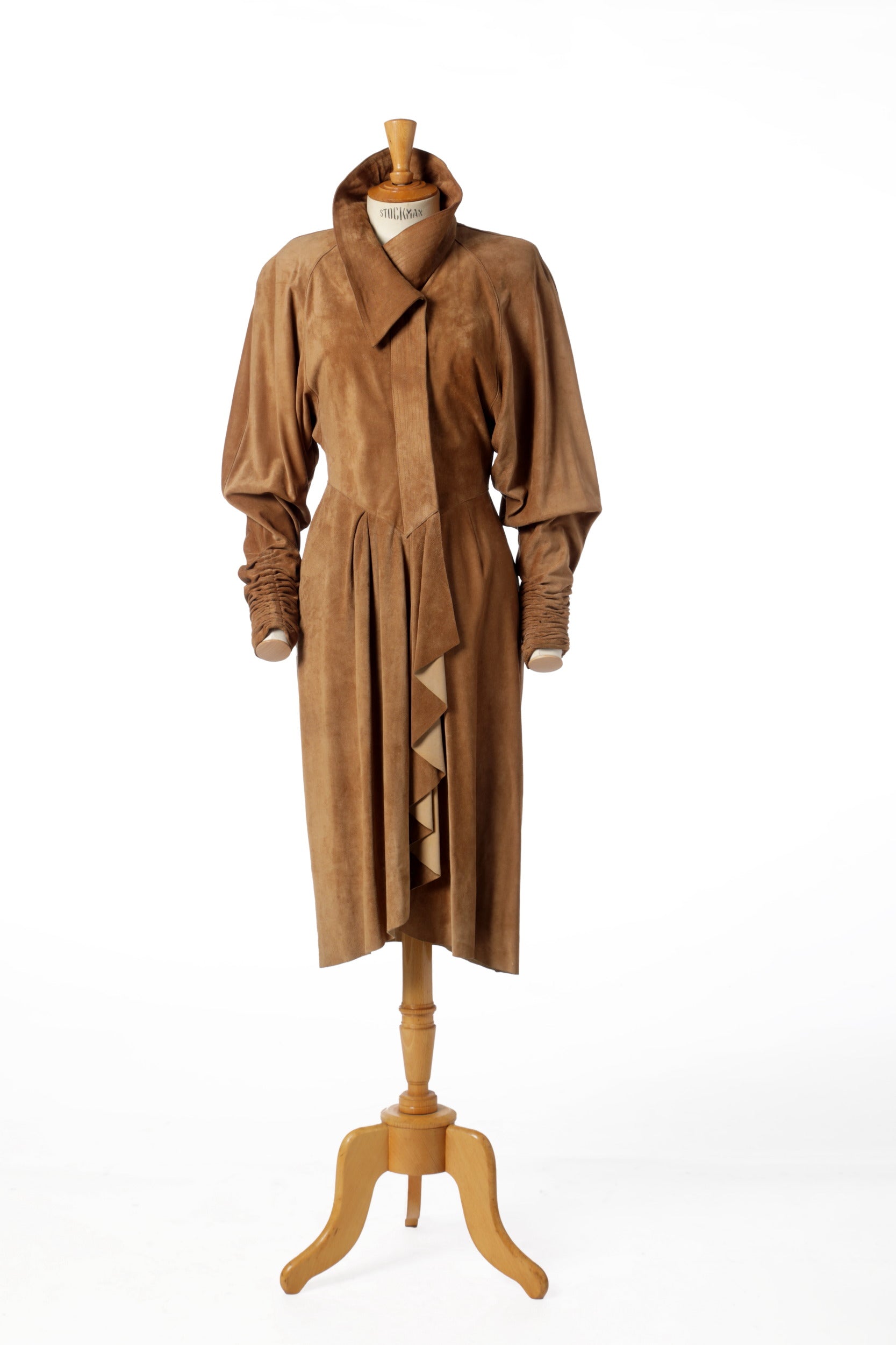 Karl Lagerfeld x Fendi 1980s Suede Riding Dress