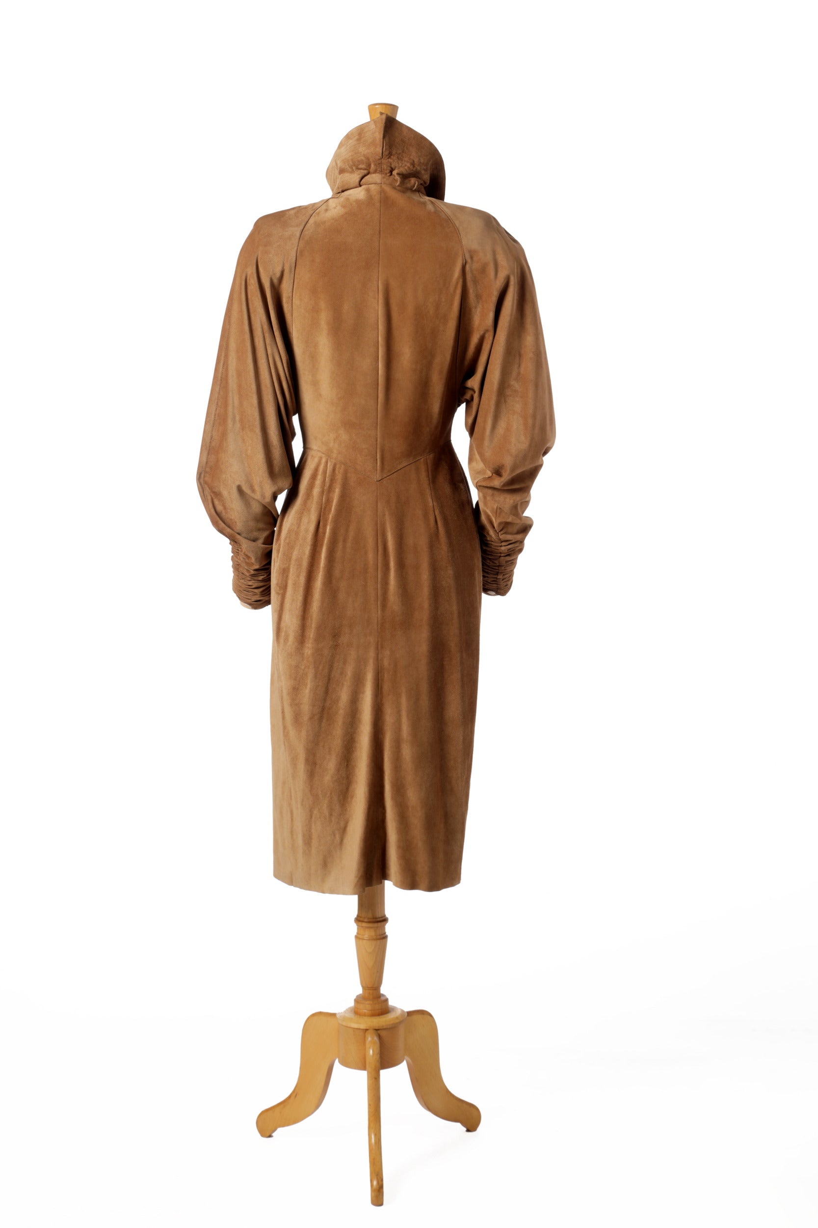 Karl Lagerfeld x Fendi 1980s Suede Riding Dress