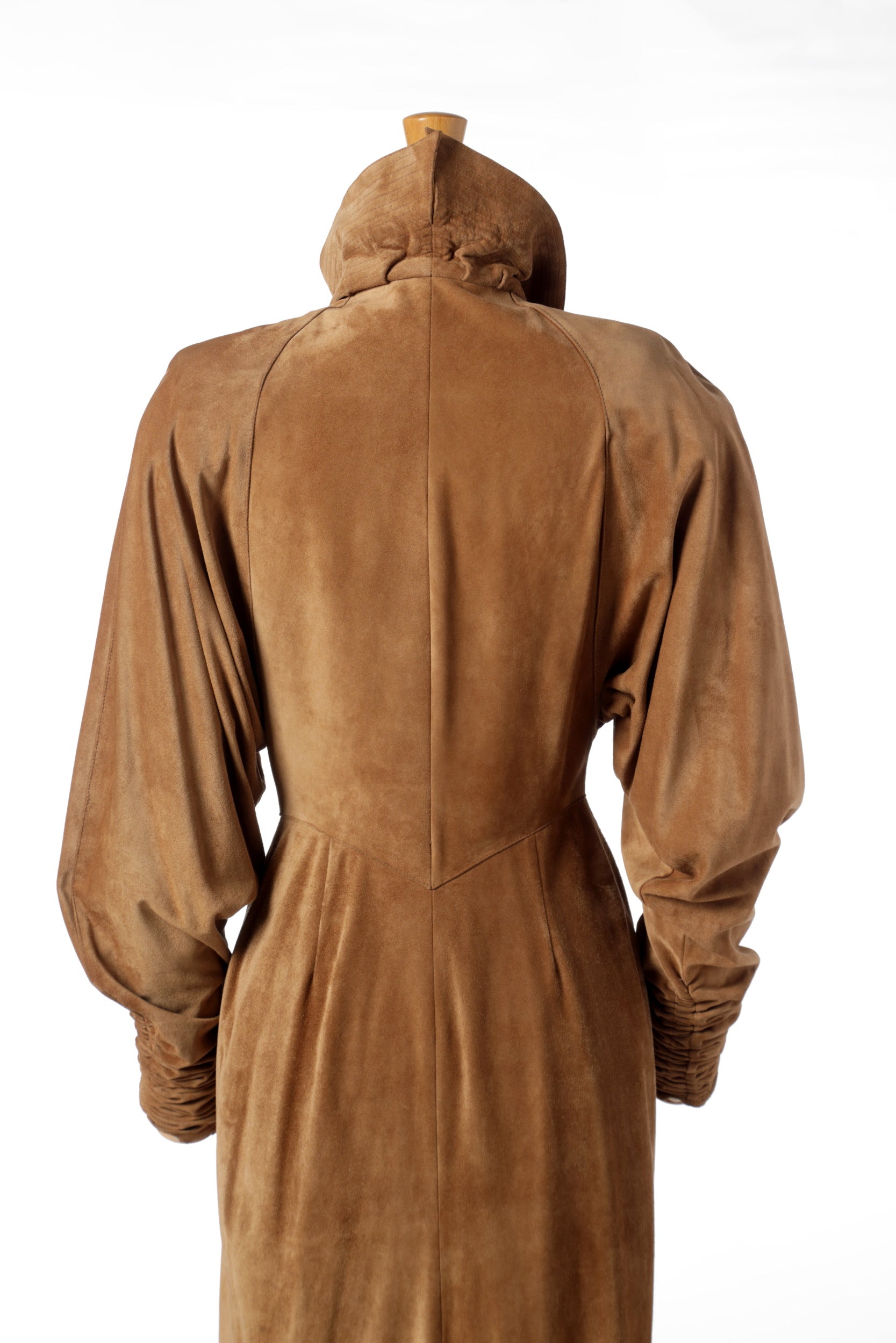 Karl Lagerfeld x Fendi 1980s Suede Riding Dress