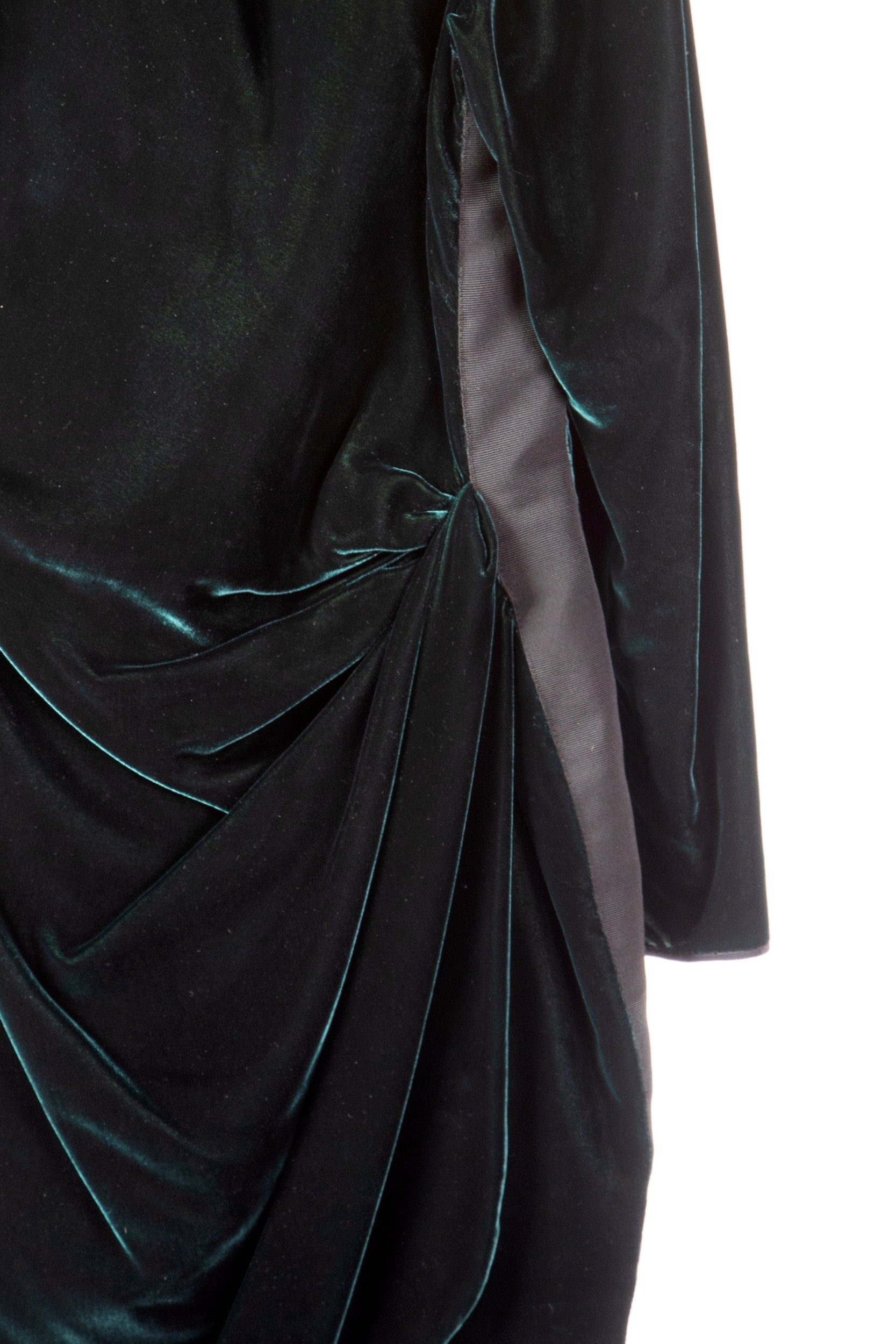 Ungaro green velvet dress from the 80s
