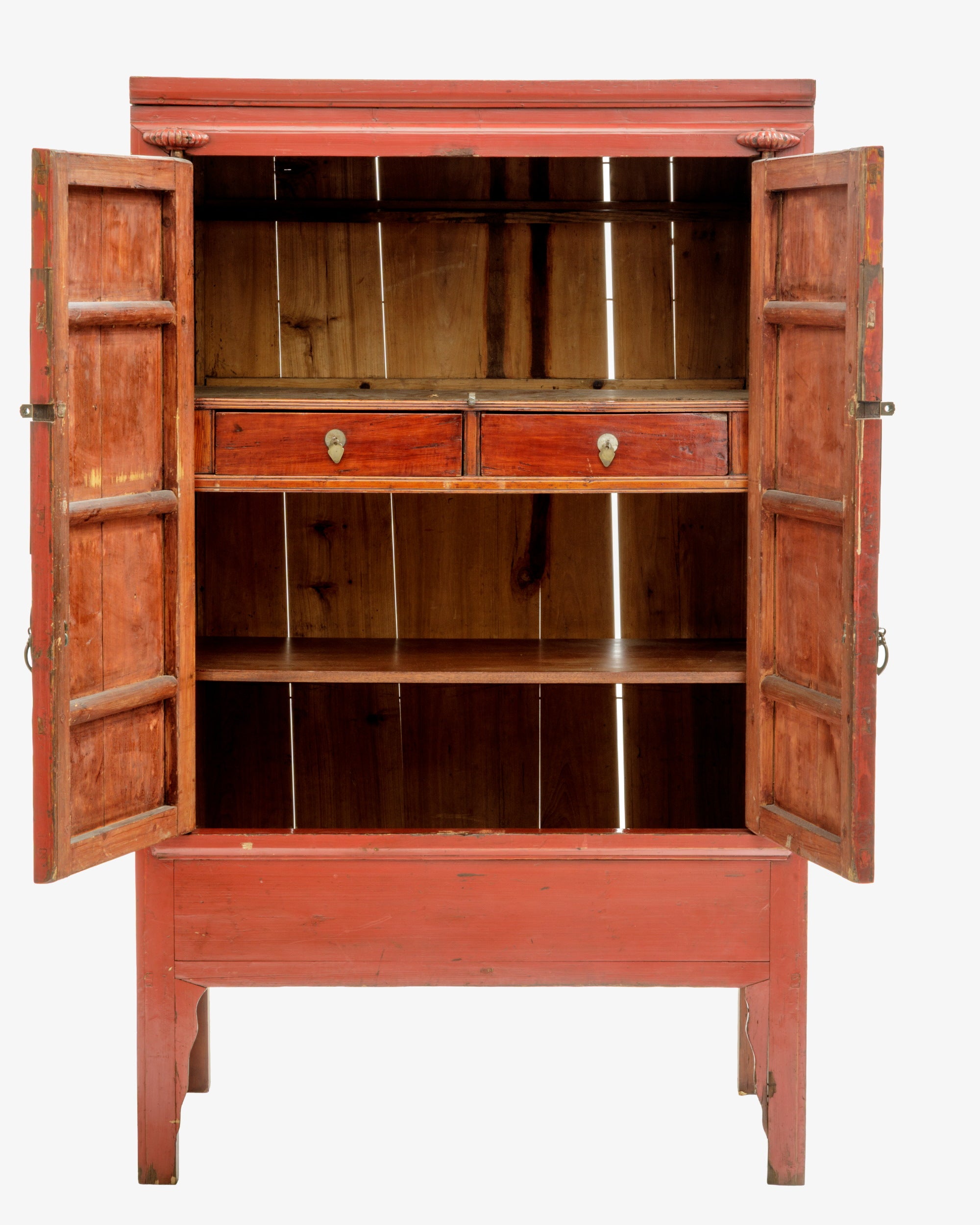 Red lacquered Chinese cabinet