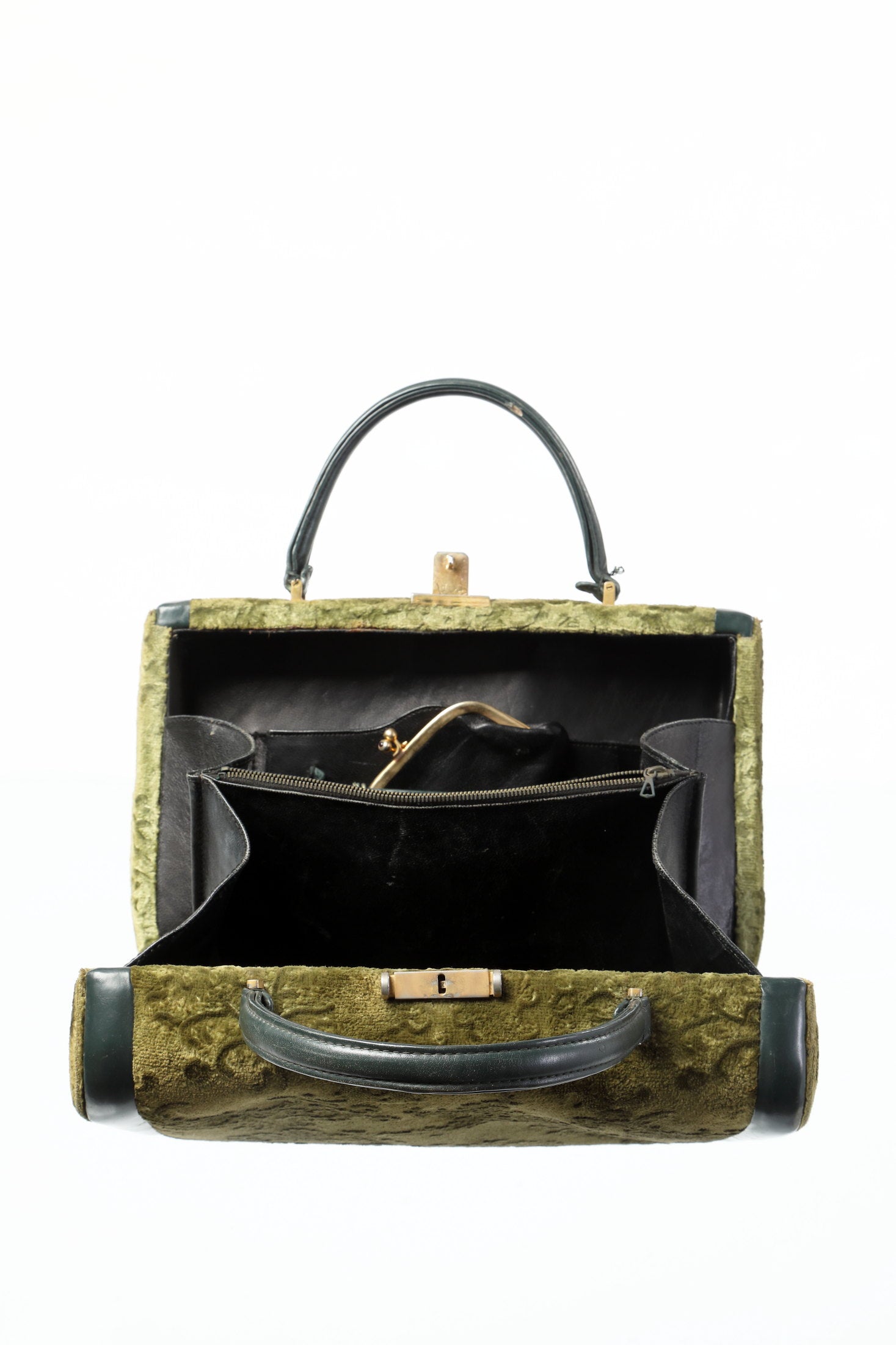 Green velvet trunk from the 60s