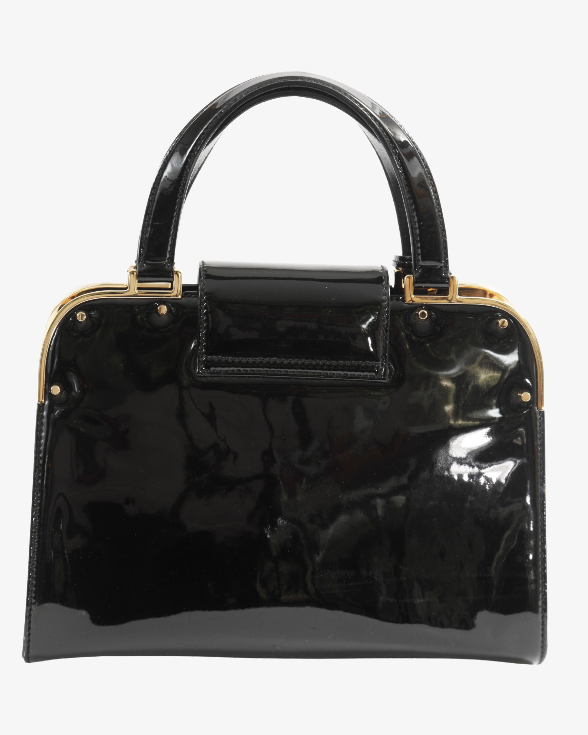 Yves Saint Laurent black and gold handbag