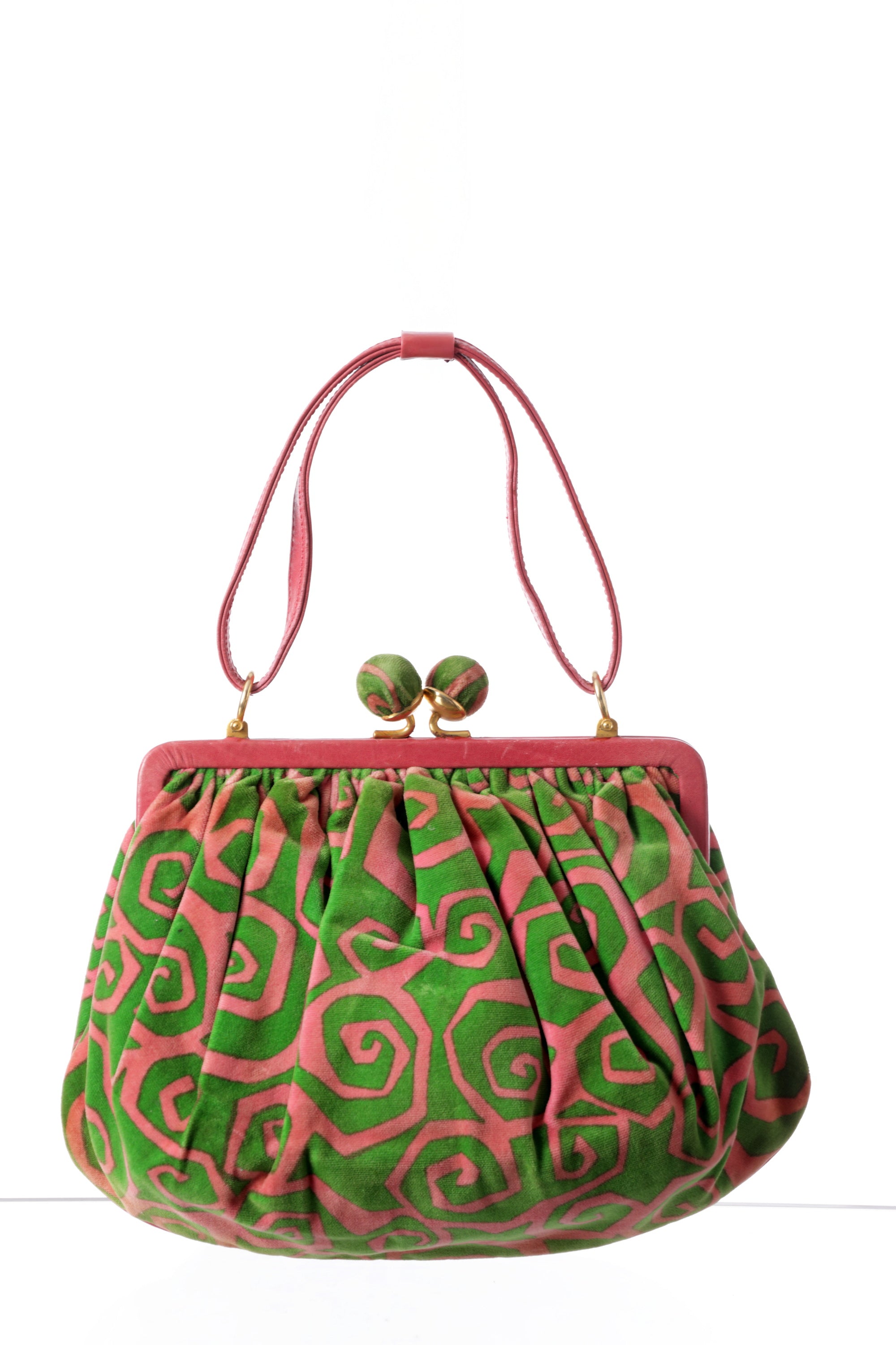 70s handbag with geometric motif
