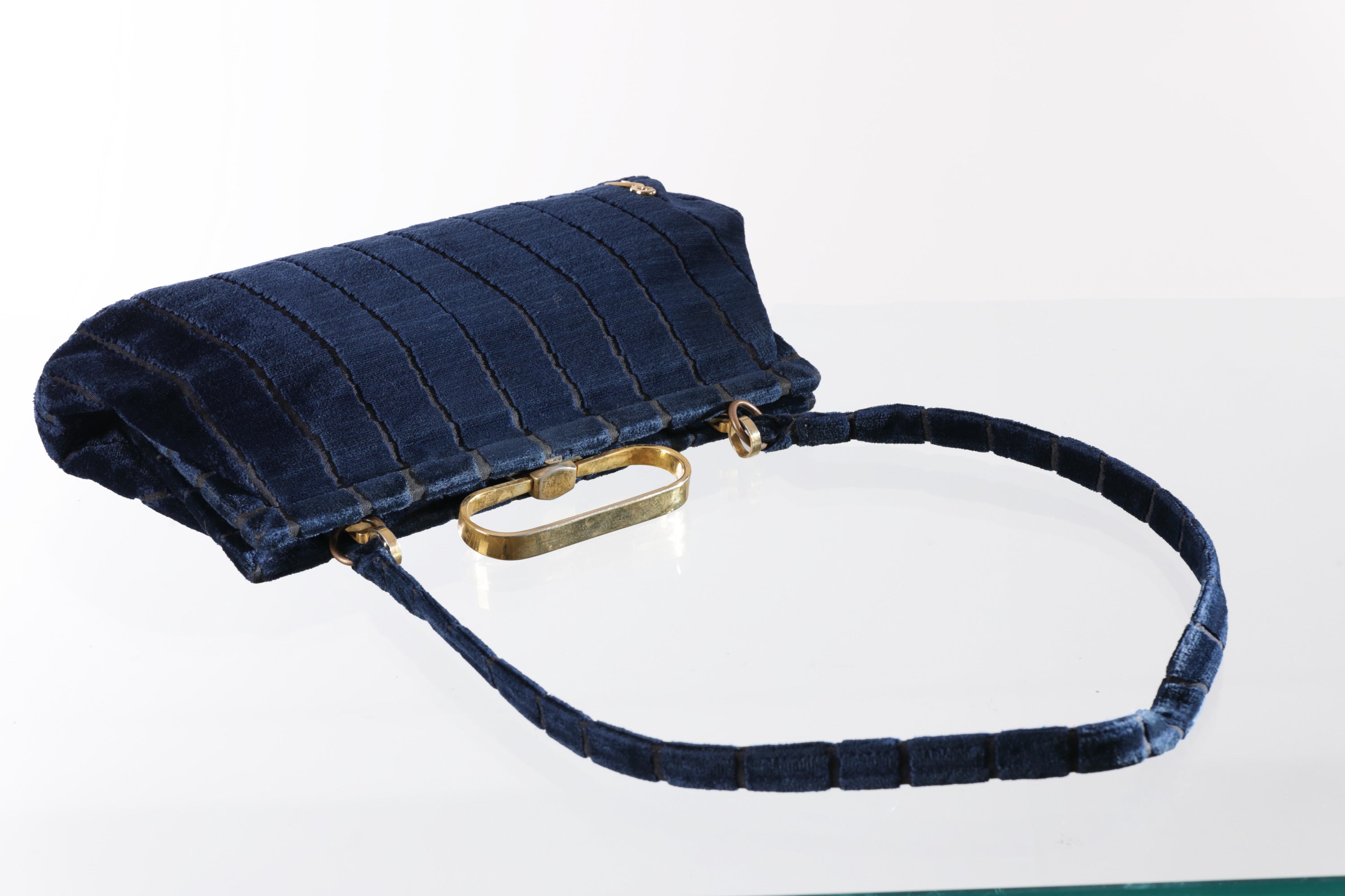 Roberta di Camerino midnight blue shoulder bag from the 70s