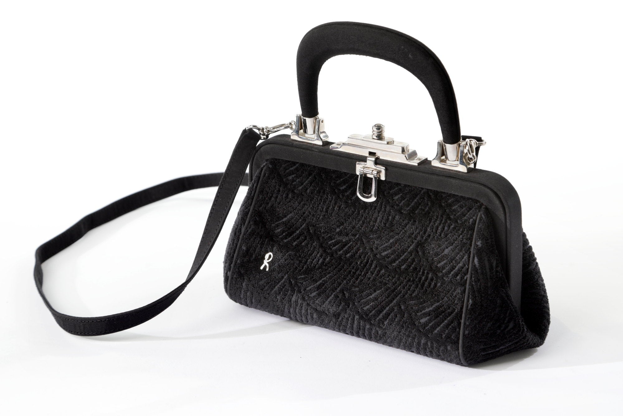 Roberta Di Camerino black shoulder and handle bag