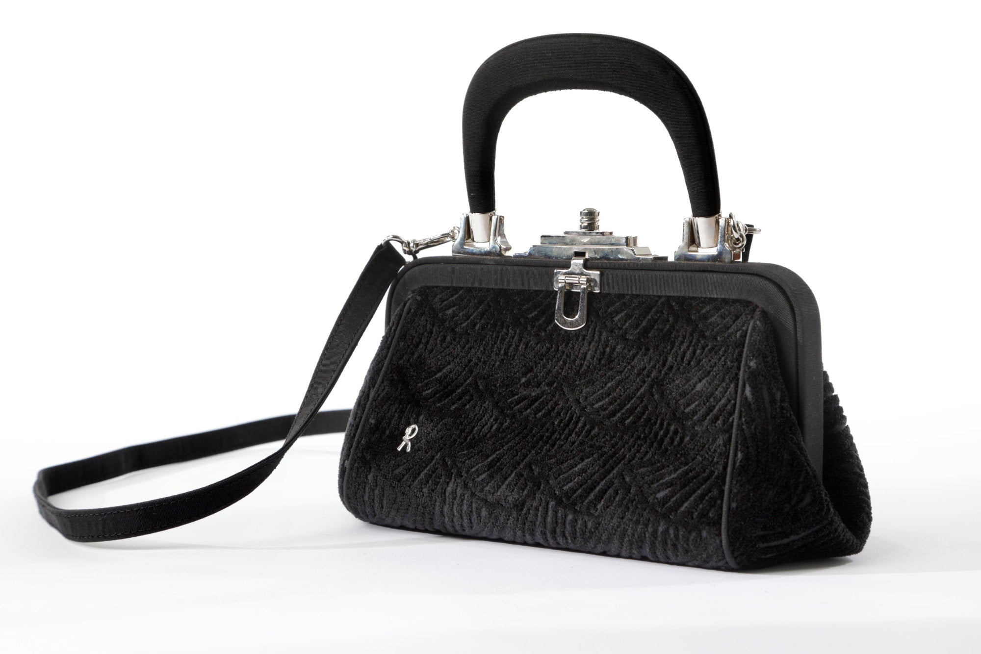 Roberta Di Camerino black shoulder and handle bag