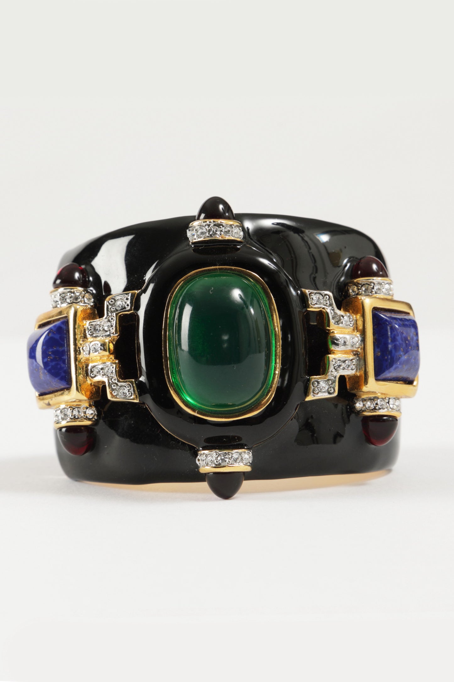 Bracciale rigido cabochon Kenneth Jay Lane anni 90