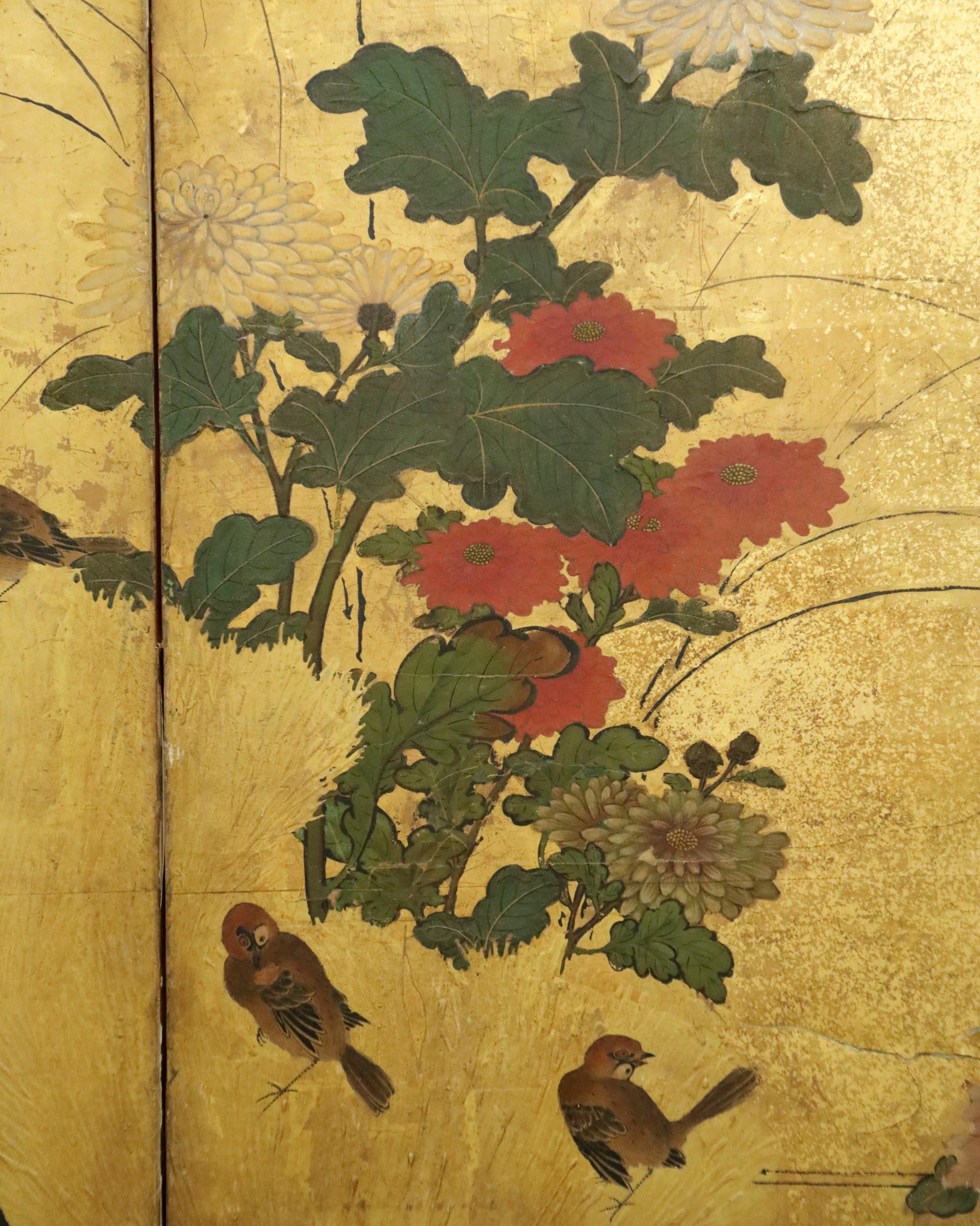 Byōbu Chrysanthemums and Stream