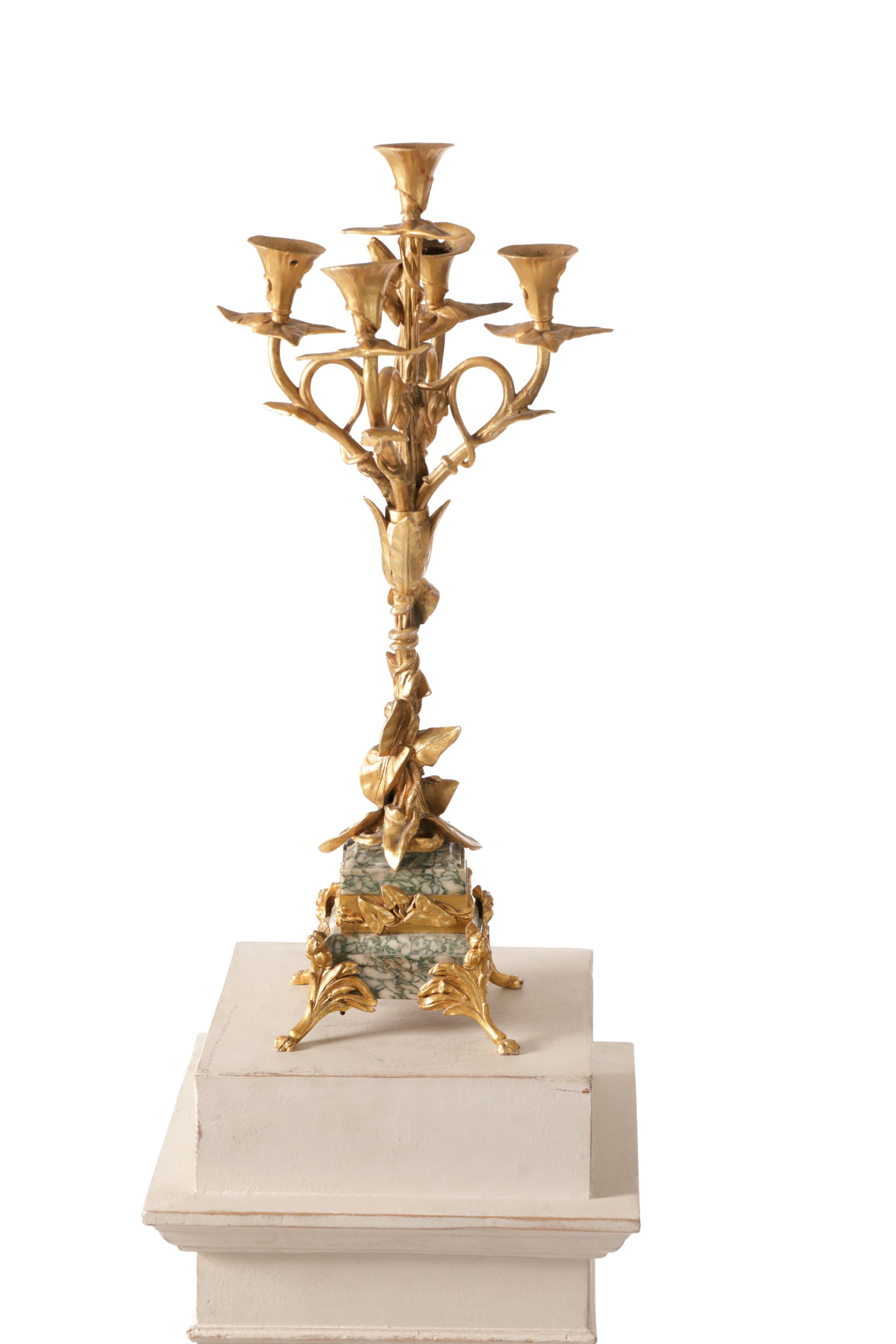 Candelabra 900 marble and brass