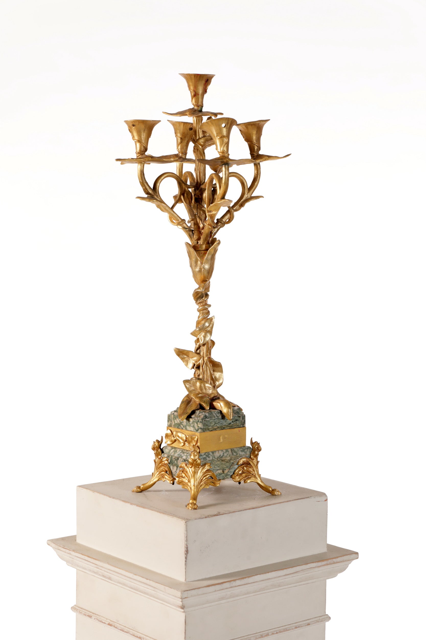 Candelabra 900 marble and brass