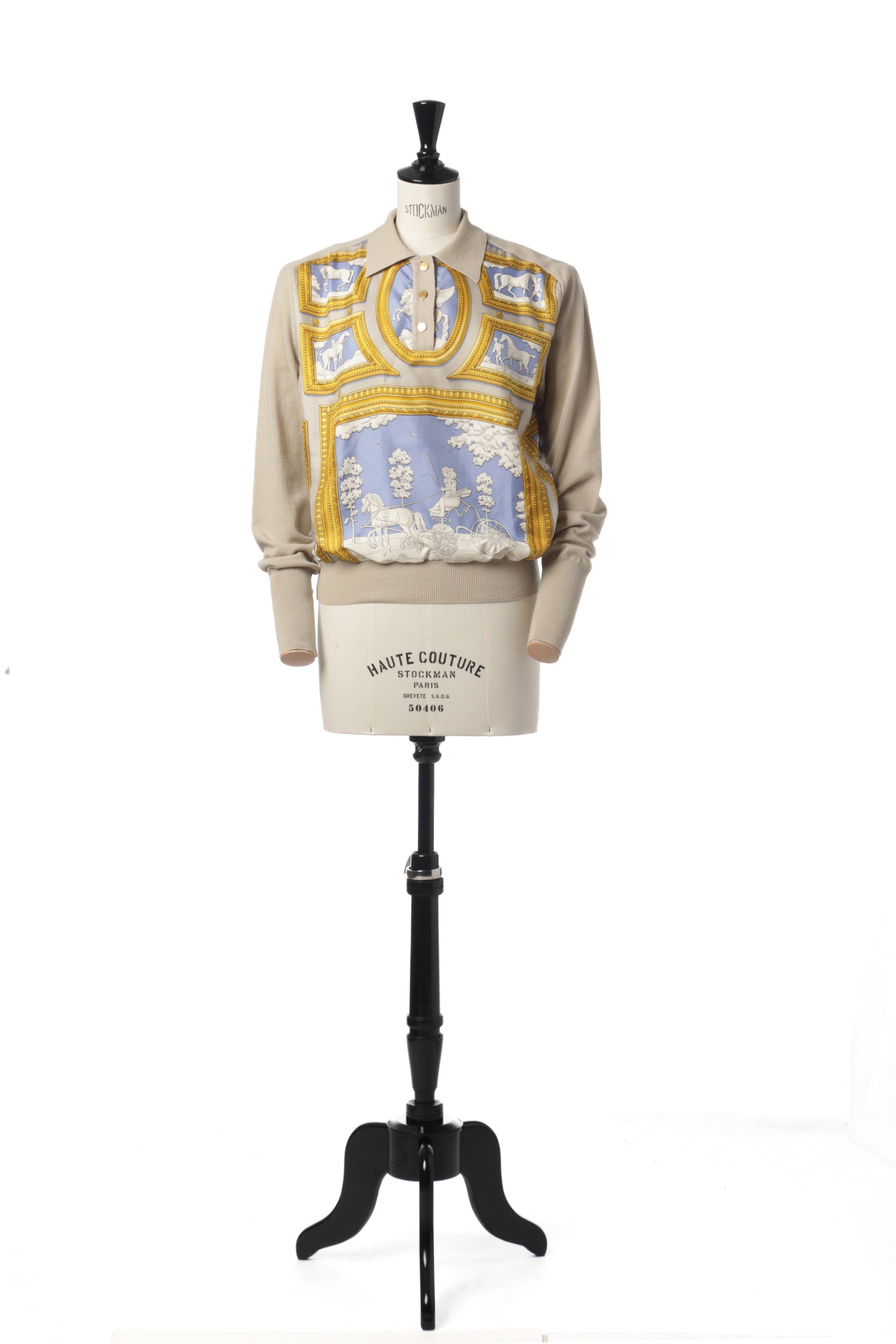 Hermes Wedgwood polo shirt from the 1990s