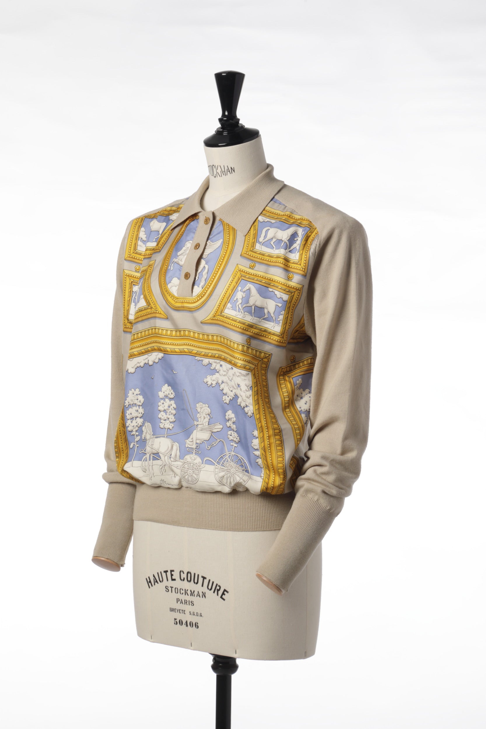 Hermes Wedgwood polo shirt from the 1990s