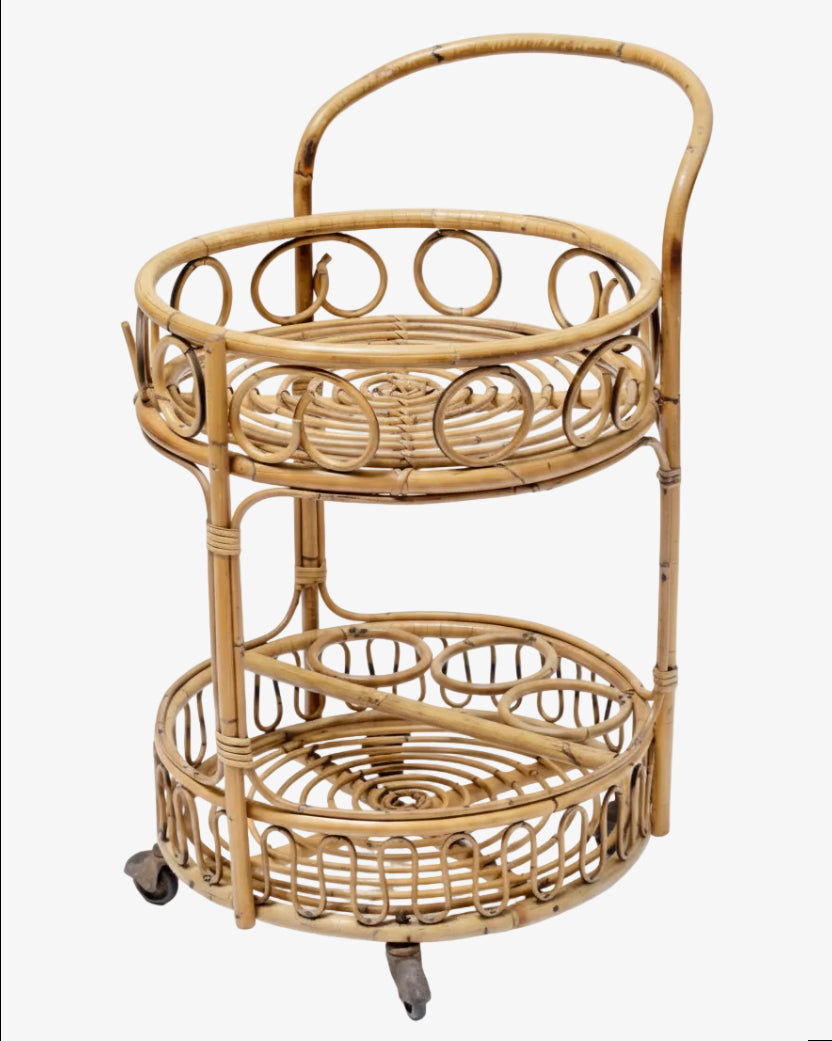 60's bamboo trolley