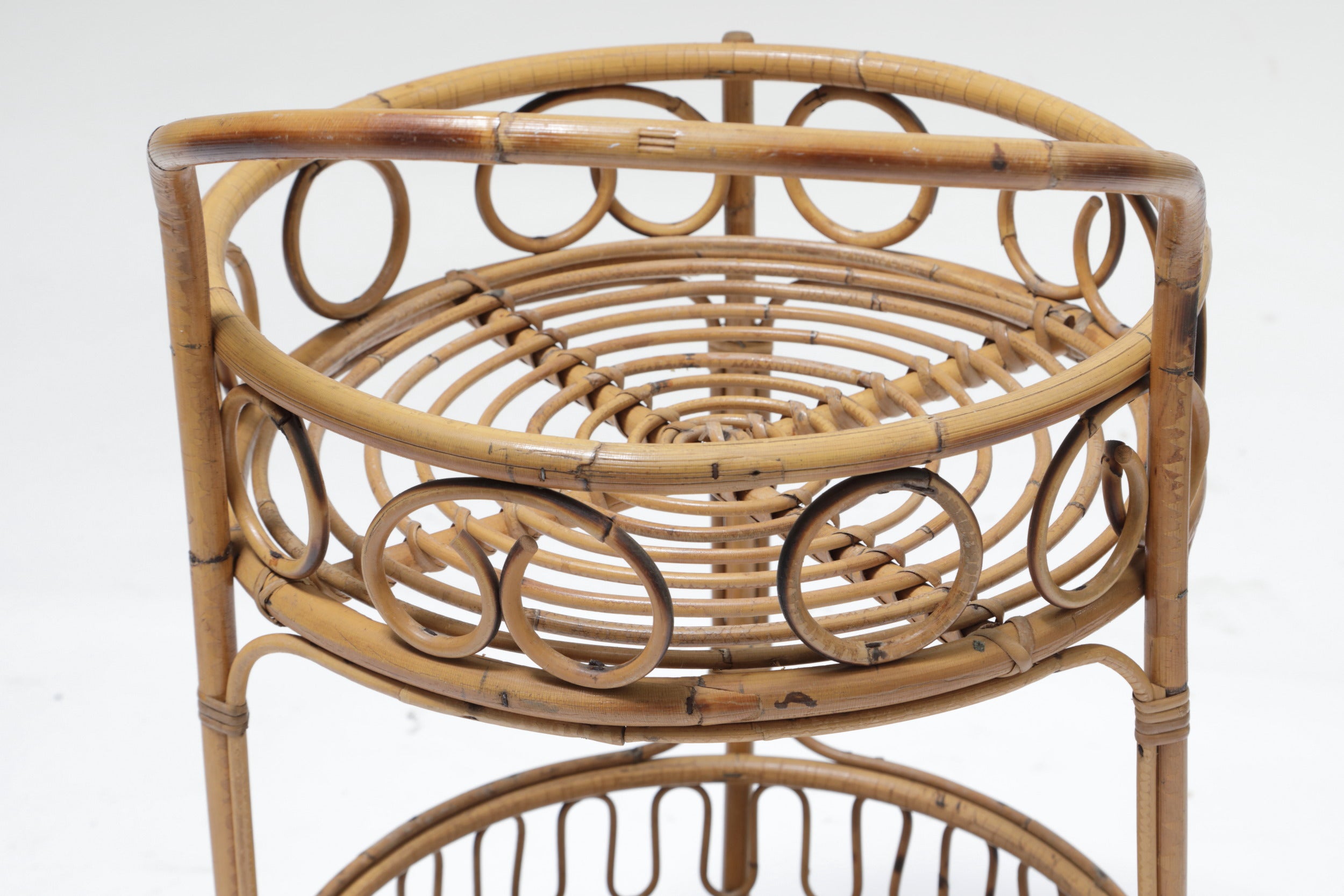 60's bamboo trolley