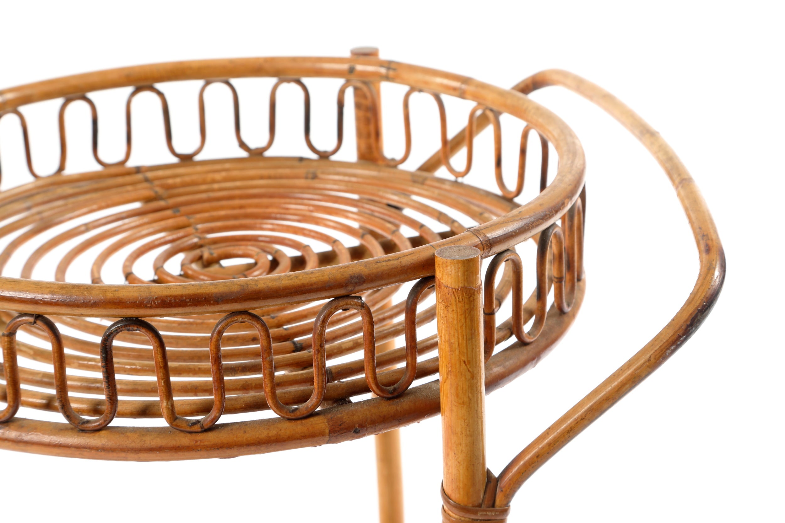 1960s bamboo bar cart