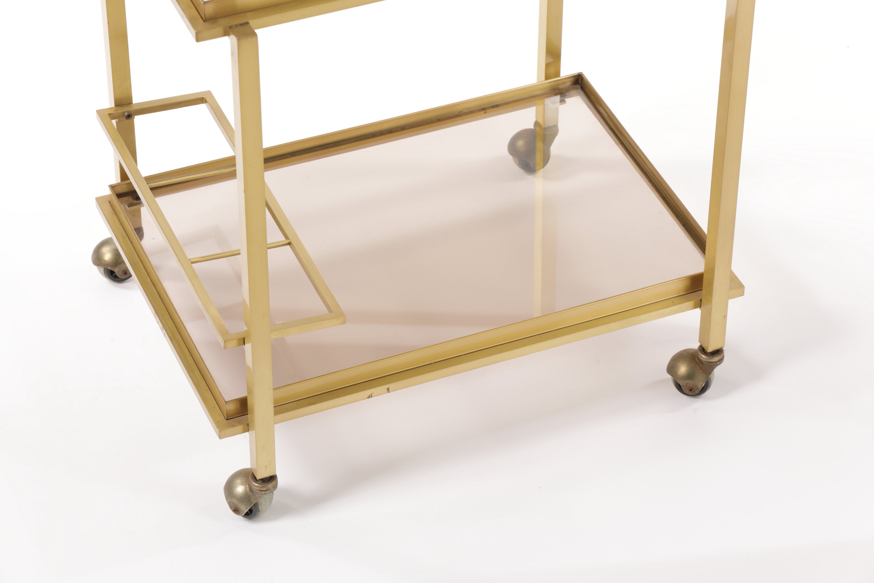 Brass trolley with removable trays 70s