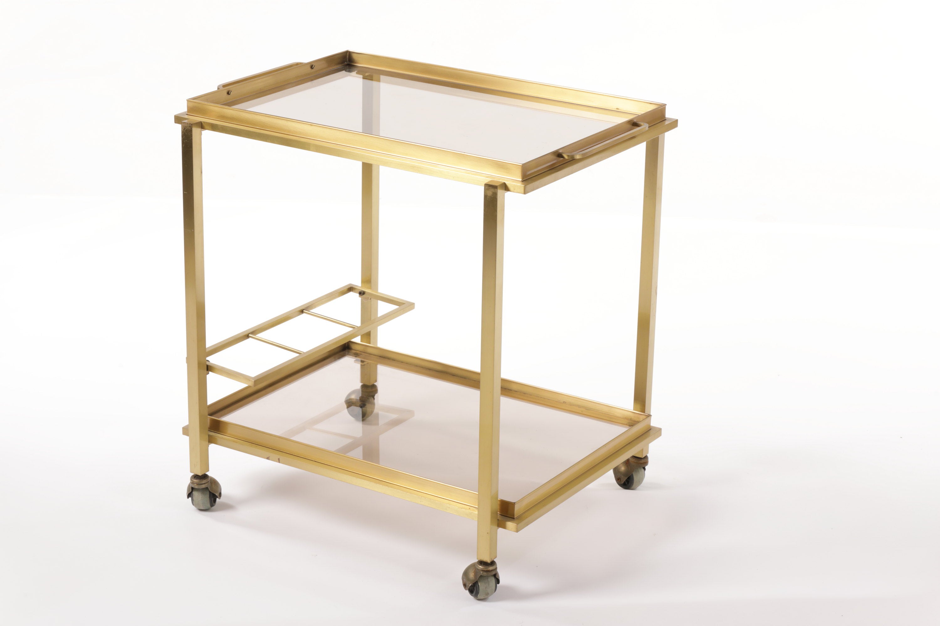 Brass trolley with removable trays 70s