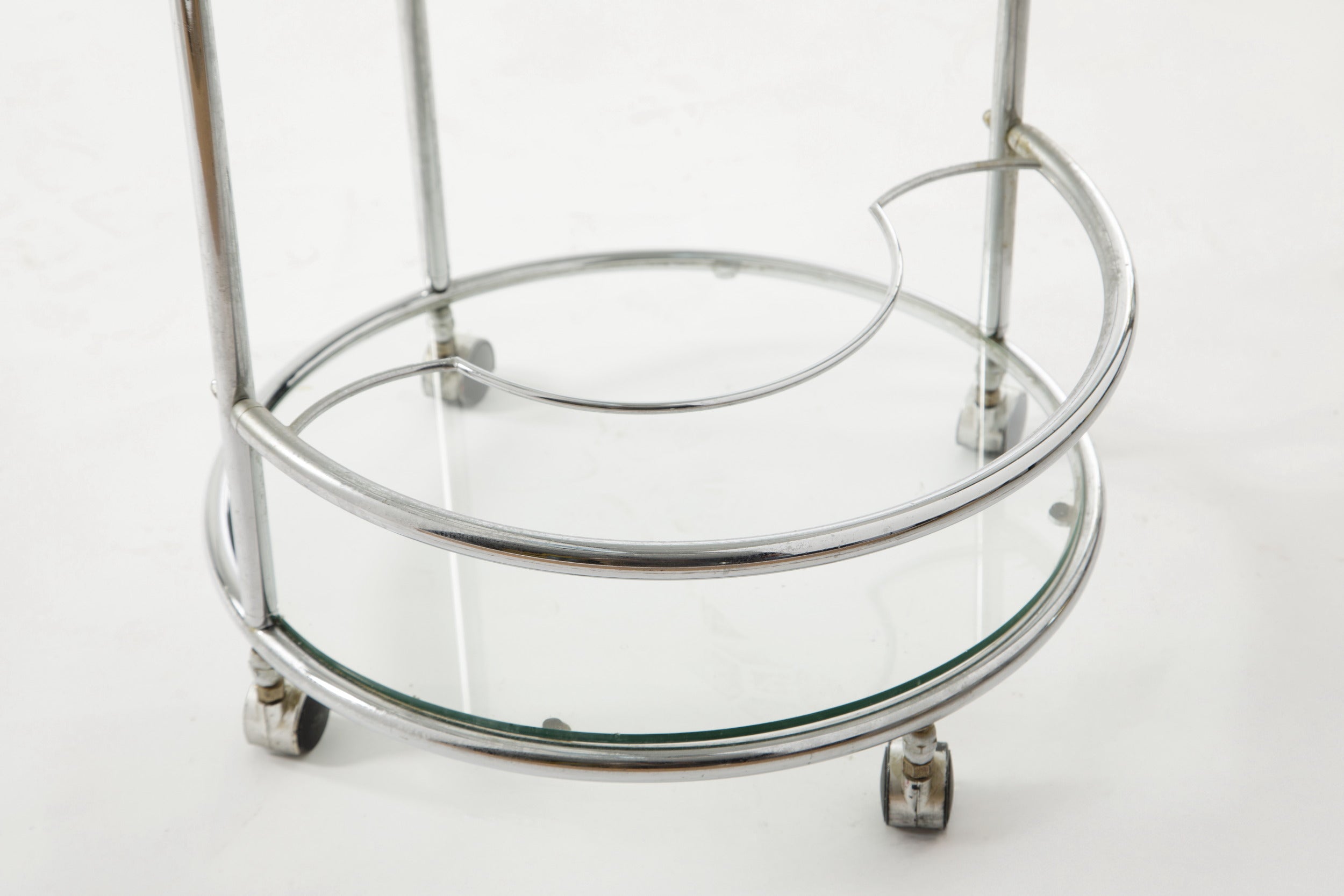 Round steel trolley from the 70s