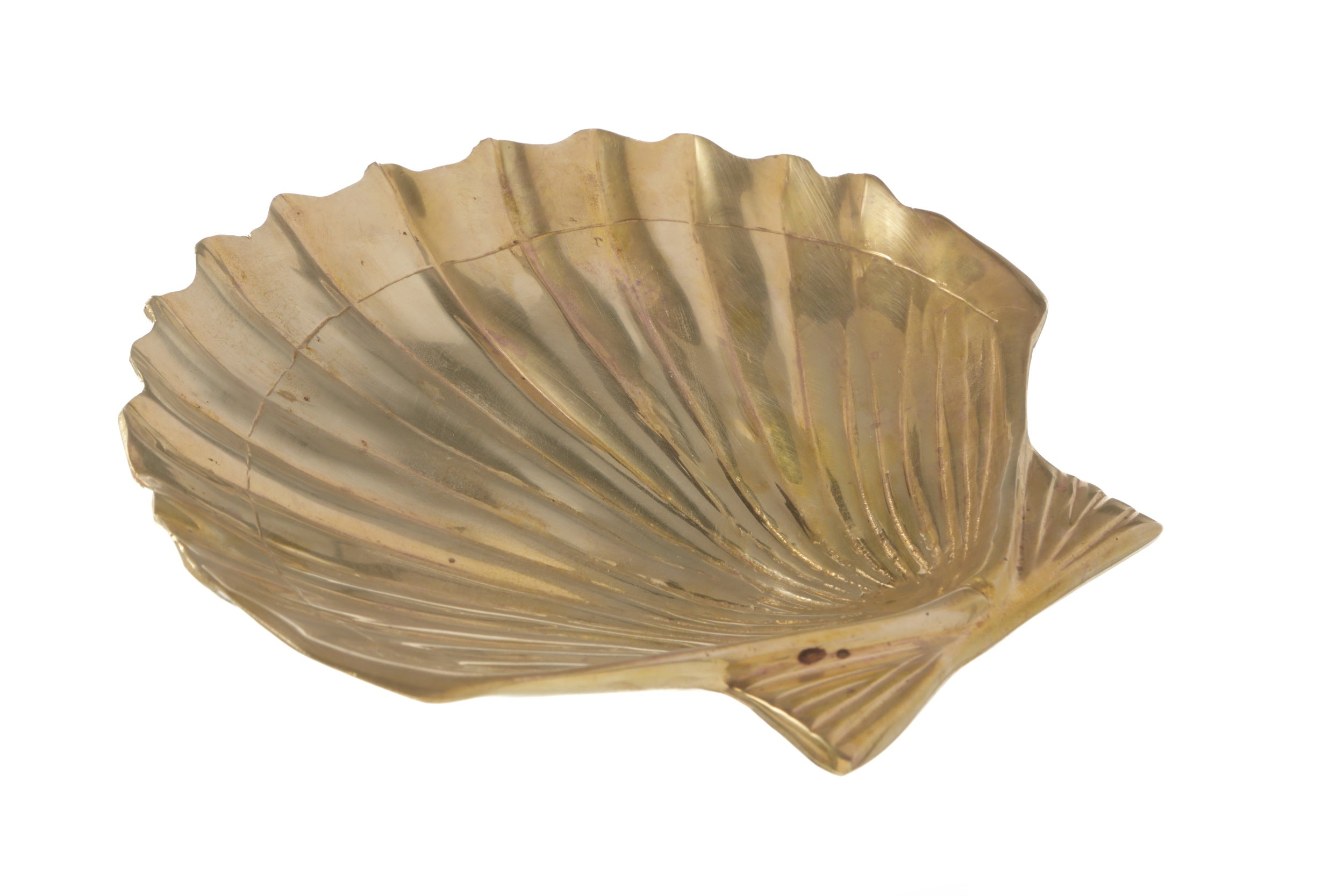 1970s brass fusion shell centrepiece
