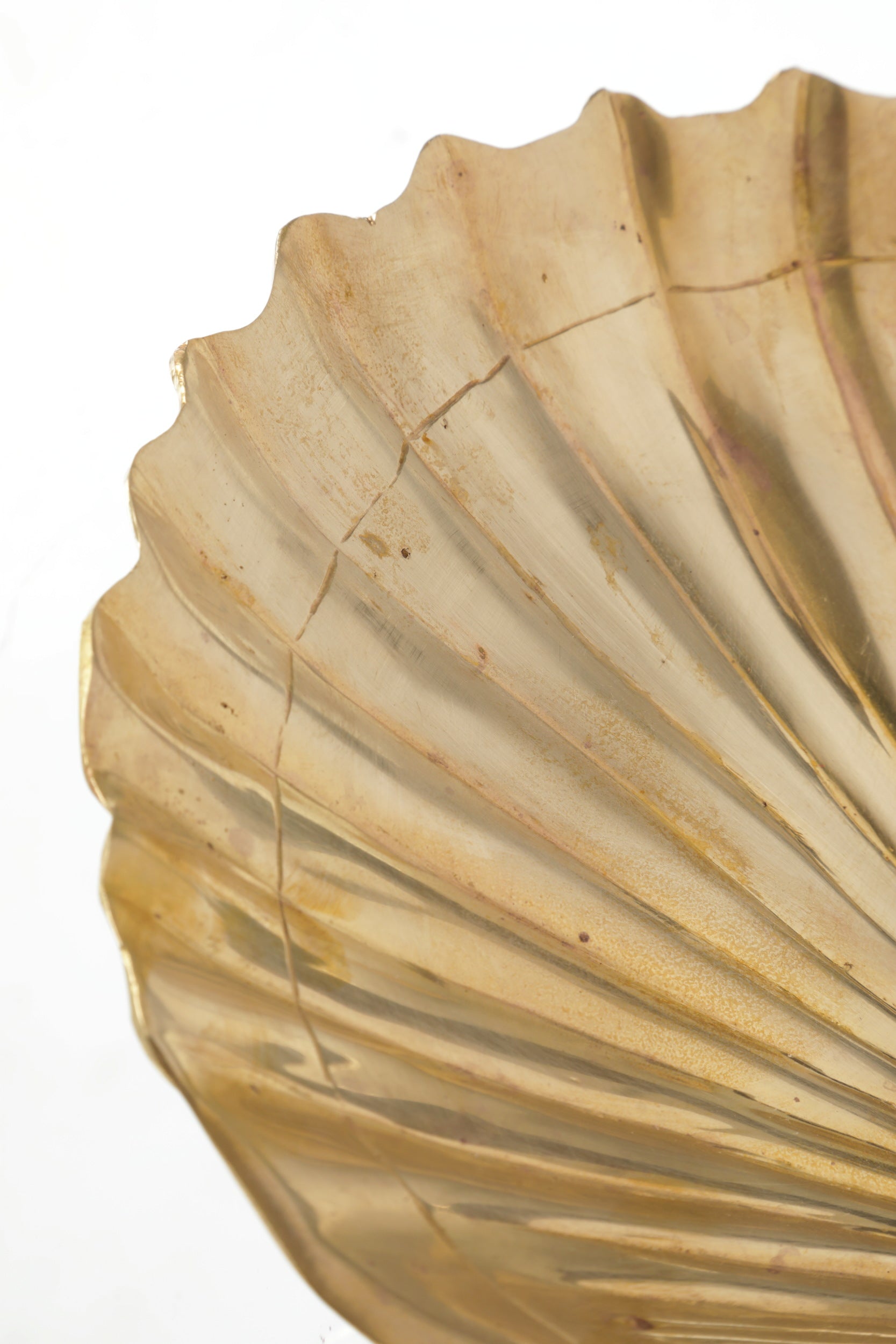 1970s brass fusion shell centrepiece