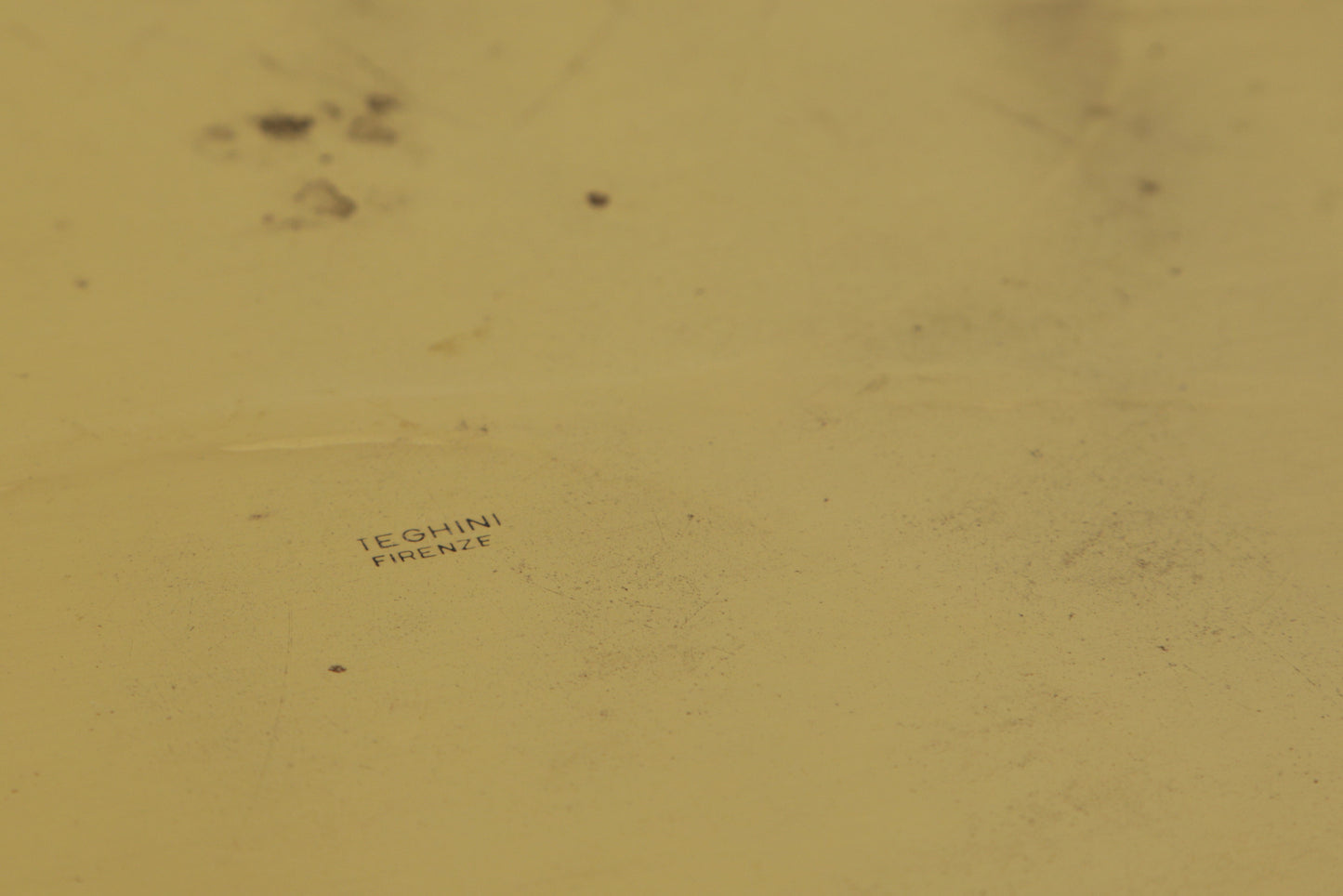 Centrotavola foglia in ottone Teghini Firenze anni 70