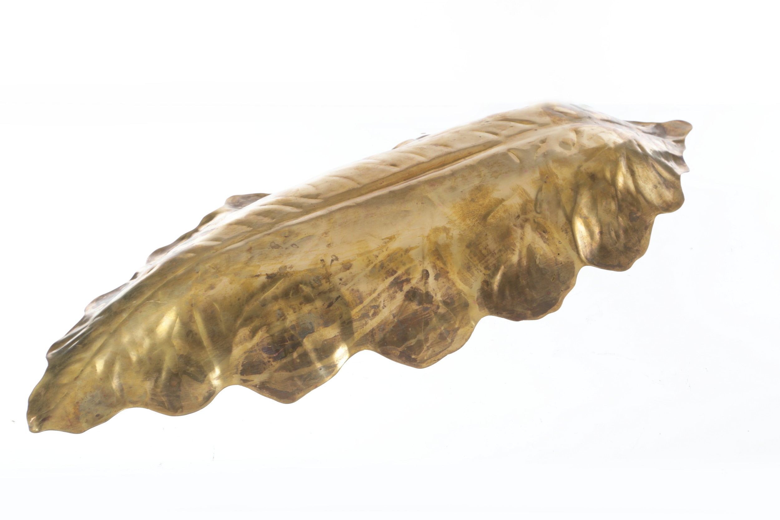 Long Leaf Centerpiece Brass