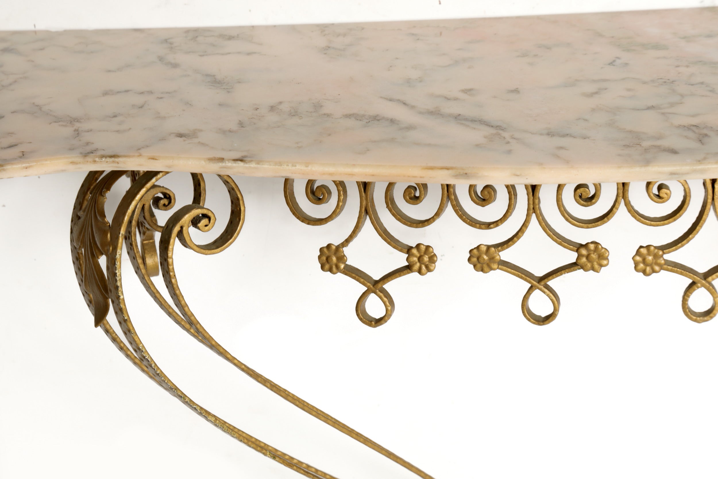 Console attributed to Pier Luigi Colli pink marble 60s
