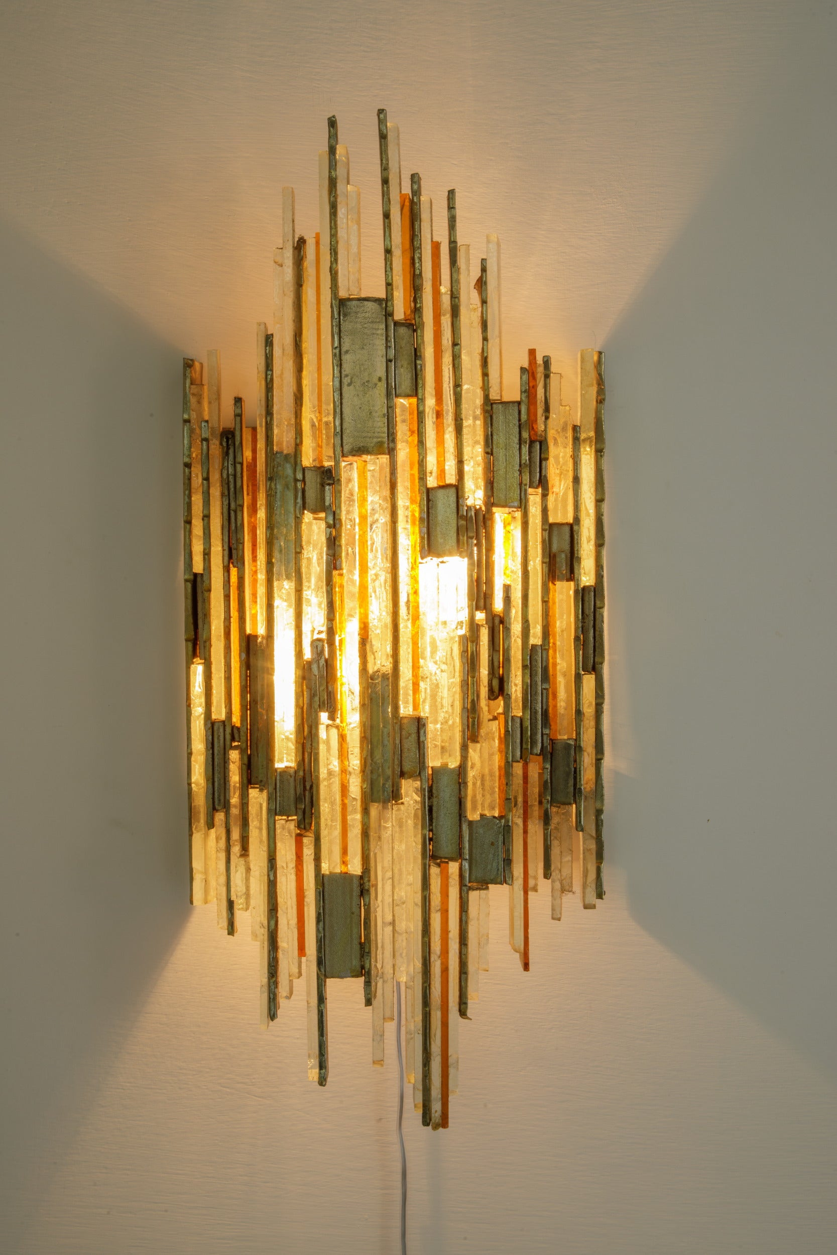 Pair of Albano Poli wall sconces, Poliarte 1960