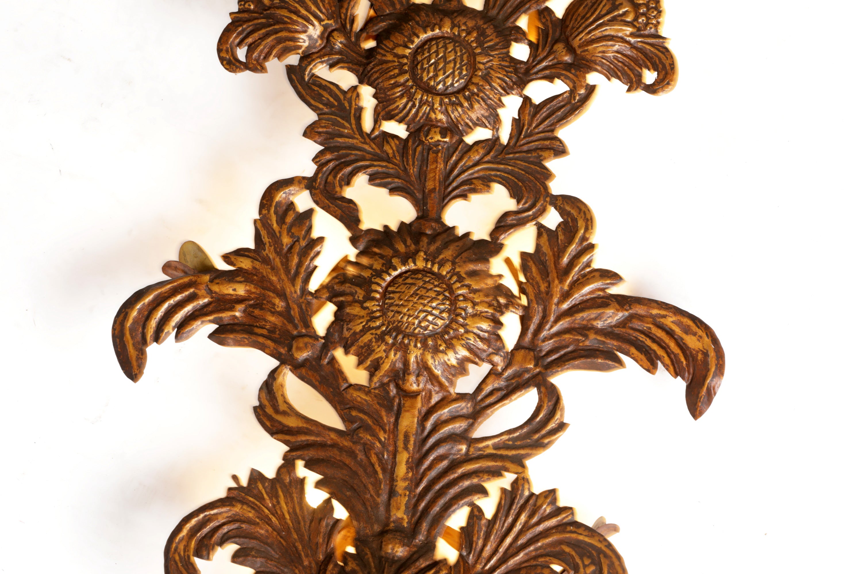 Pair of 50's floral appliques