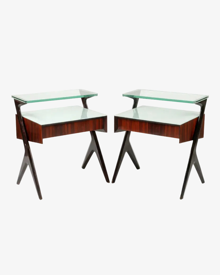 Pair of 1960s bedside tables attributed to Vittorio Dassi