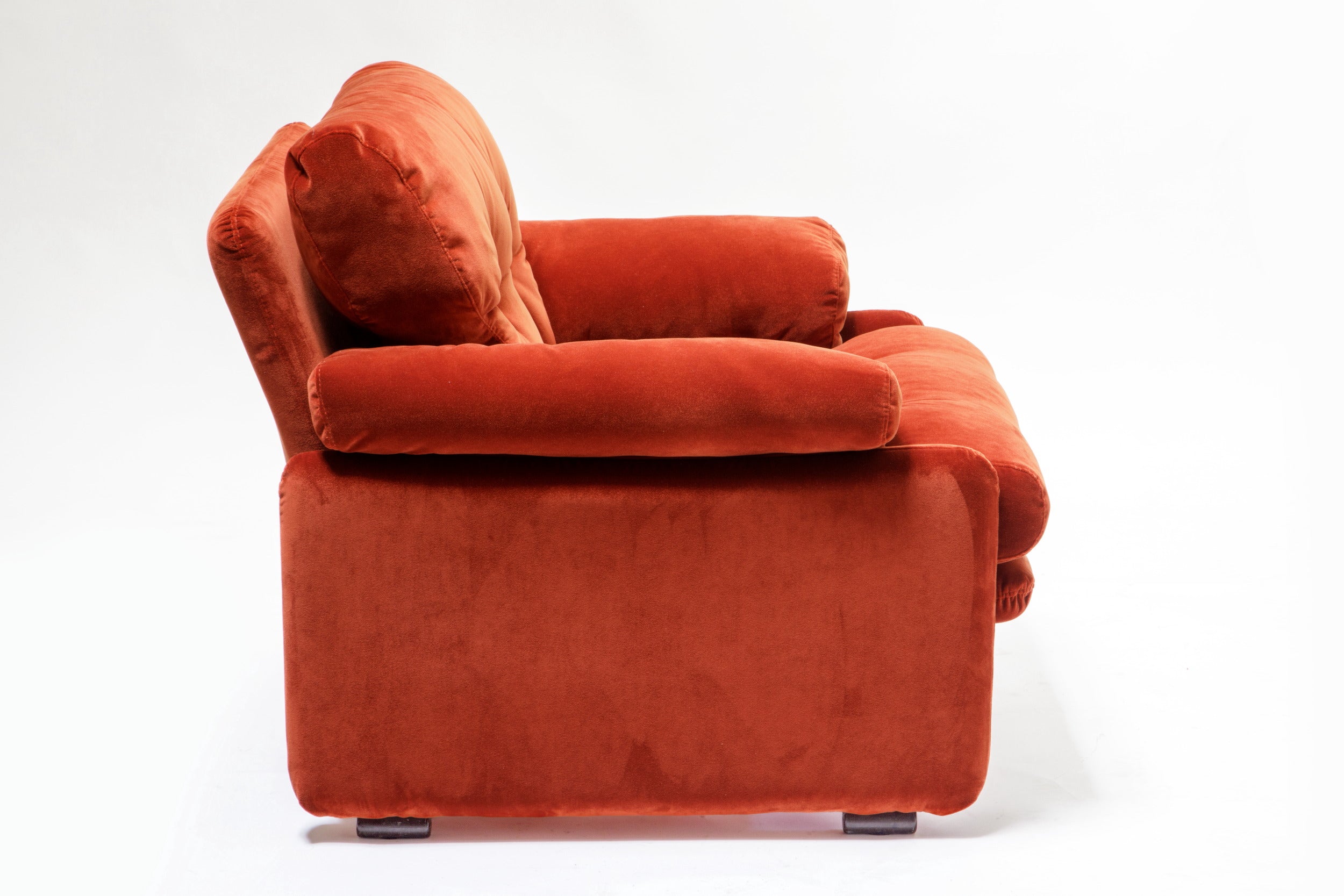 Pair of Afra and Tobia Scarpa armchairs, 1970, Coronado model, reinterpreted by triplef