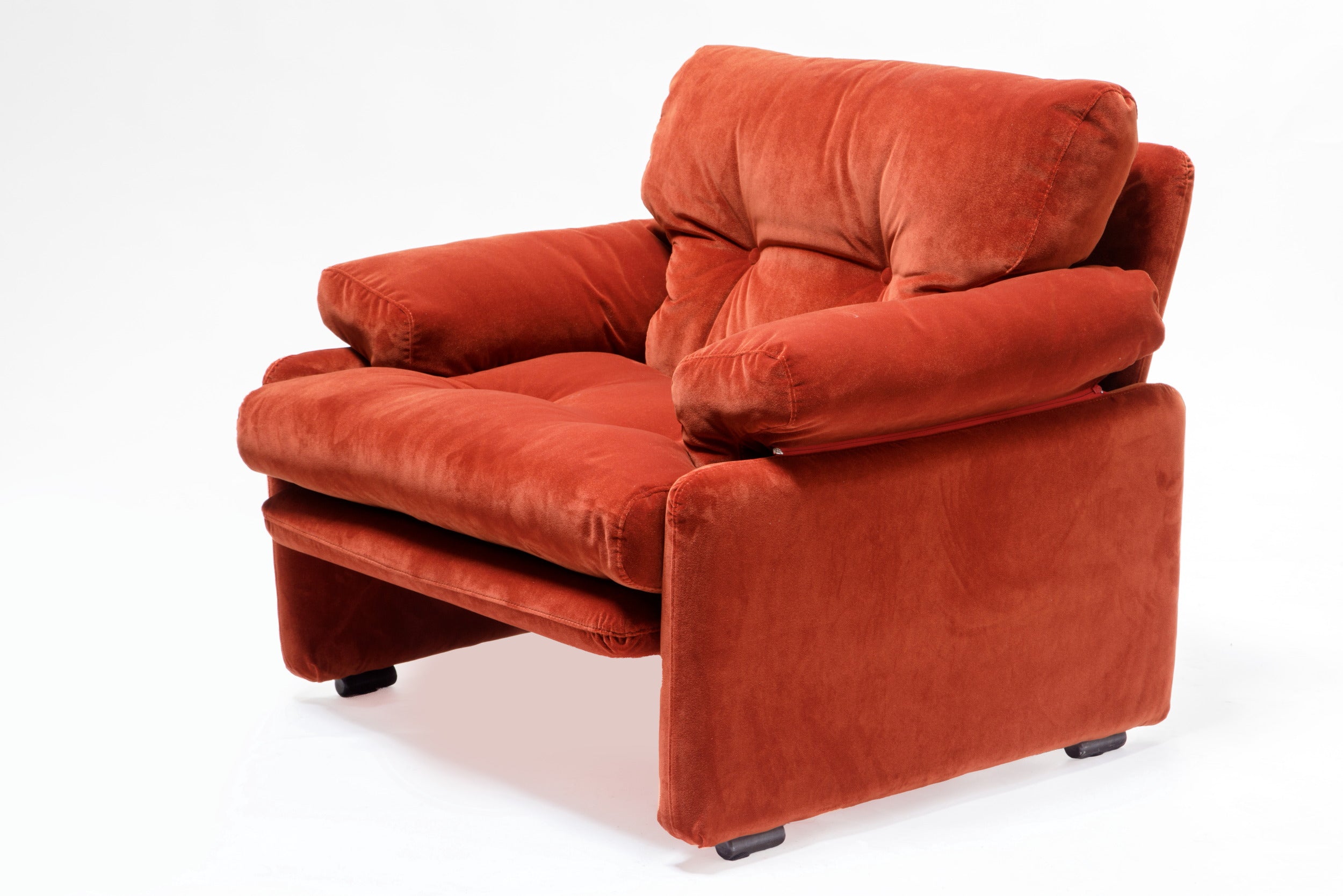 Pair of Afra and Tobia Scarpa armchairs, 1970, Coronado model, reinterpreted by triplef