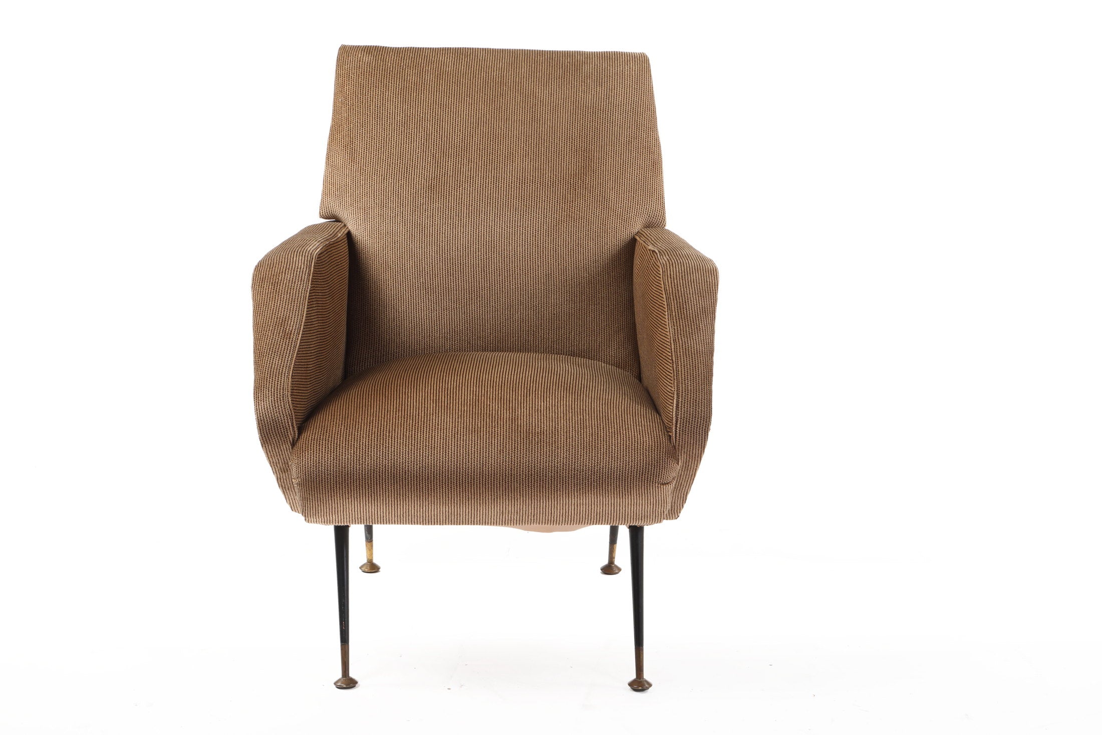Pair of 1950s mud velvet armchairs