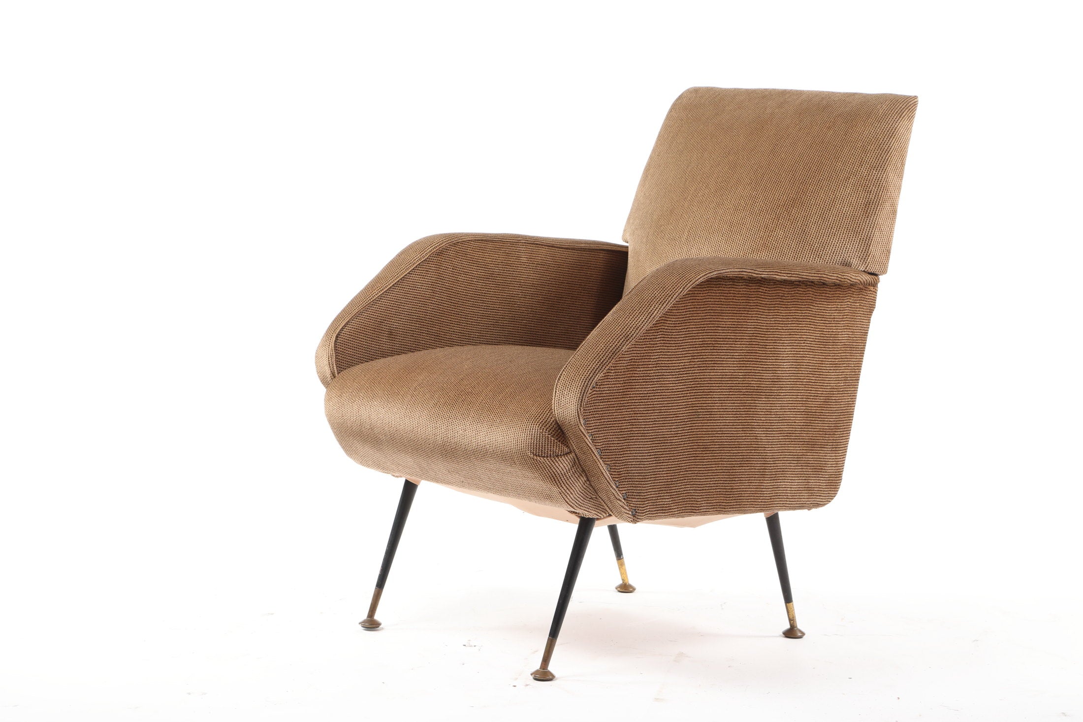 Pair of 1950s mud velvet armchairs