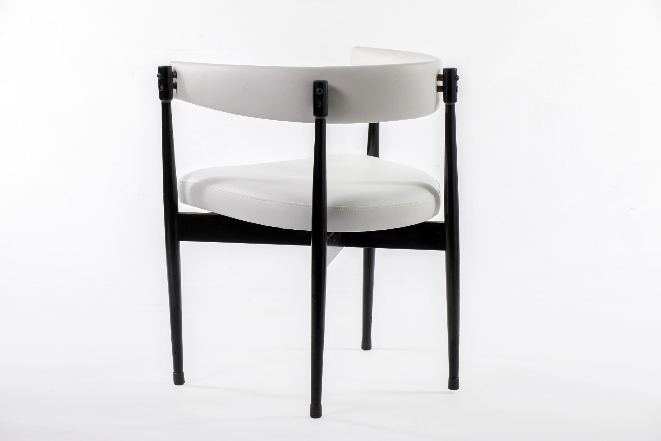 Pair of armchairs A. Dal Vera and Figli Flam Sansoni milk white 1959