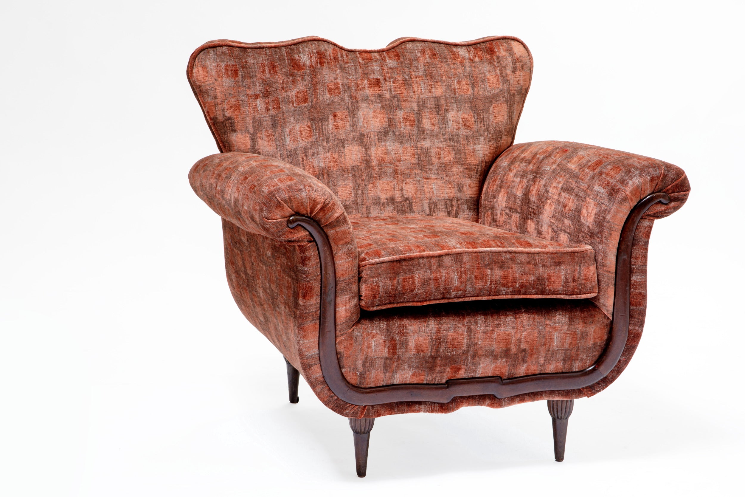 Pair of armchairs attributed to Guglielmo Ulrich, 1950s