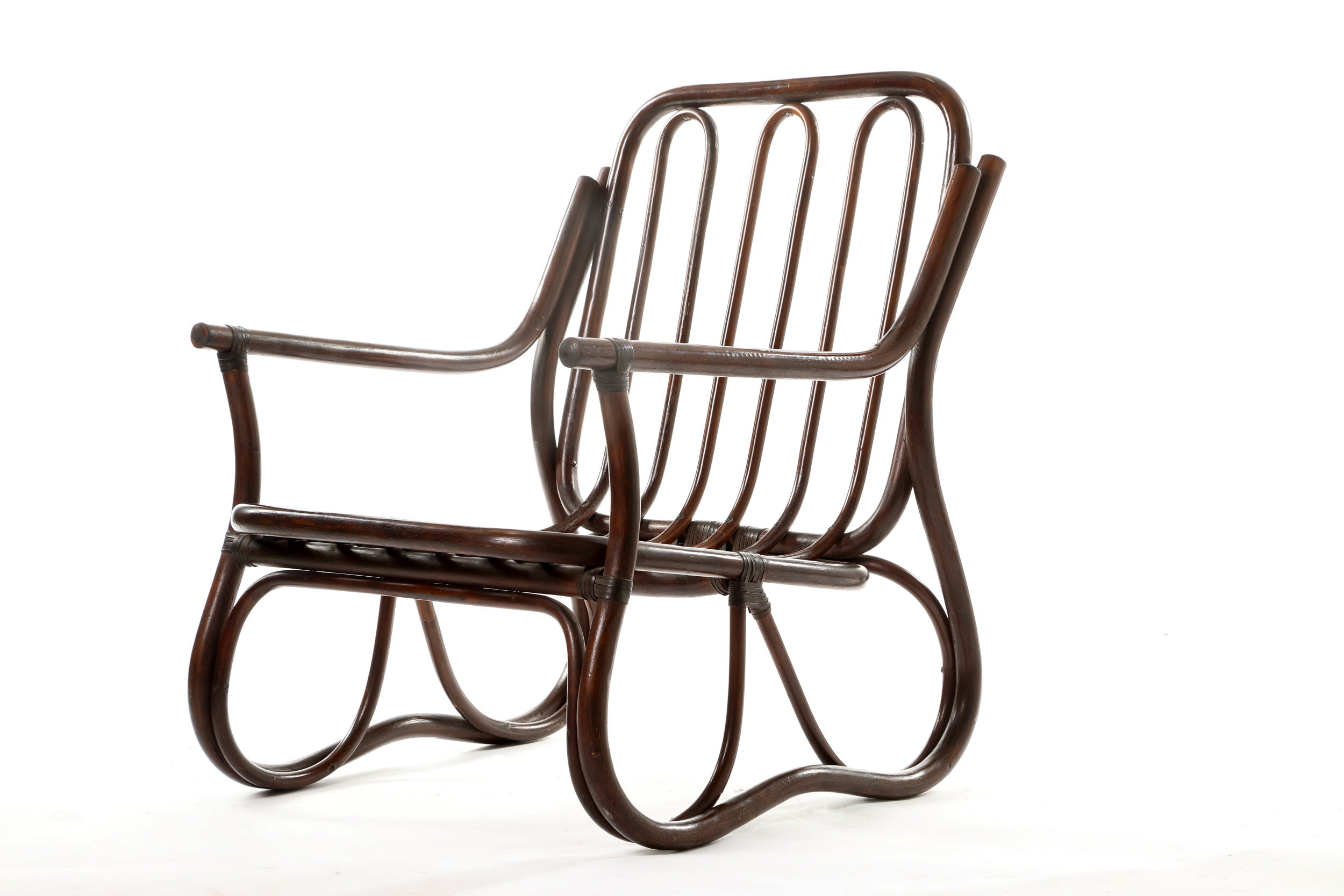 Pair of bamboo armchairs from the 70s