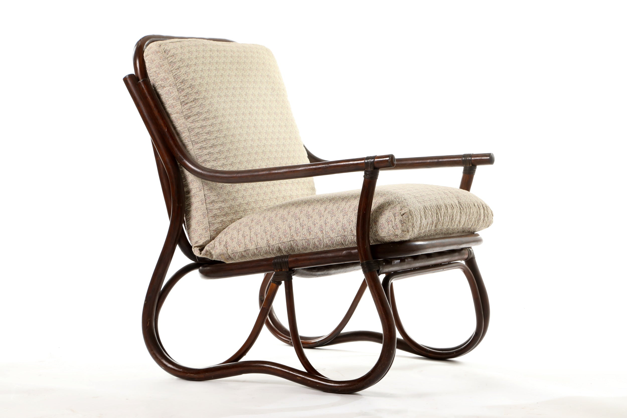 Pair of bamboo armchairs from the 70s