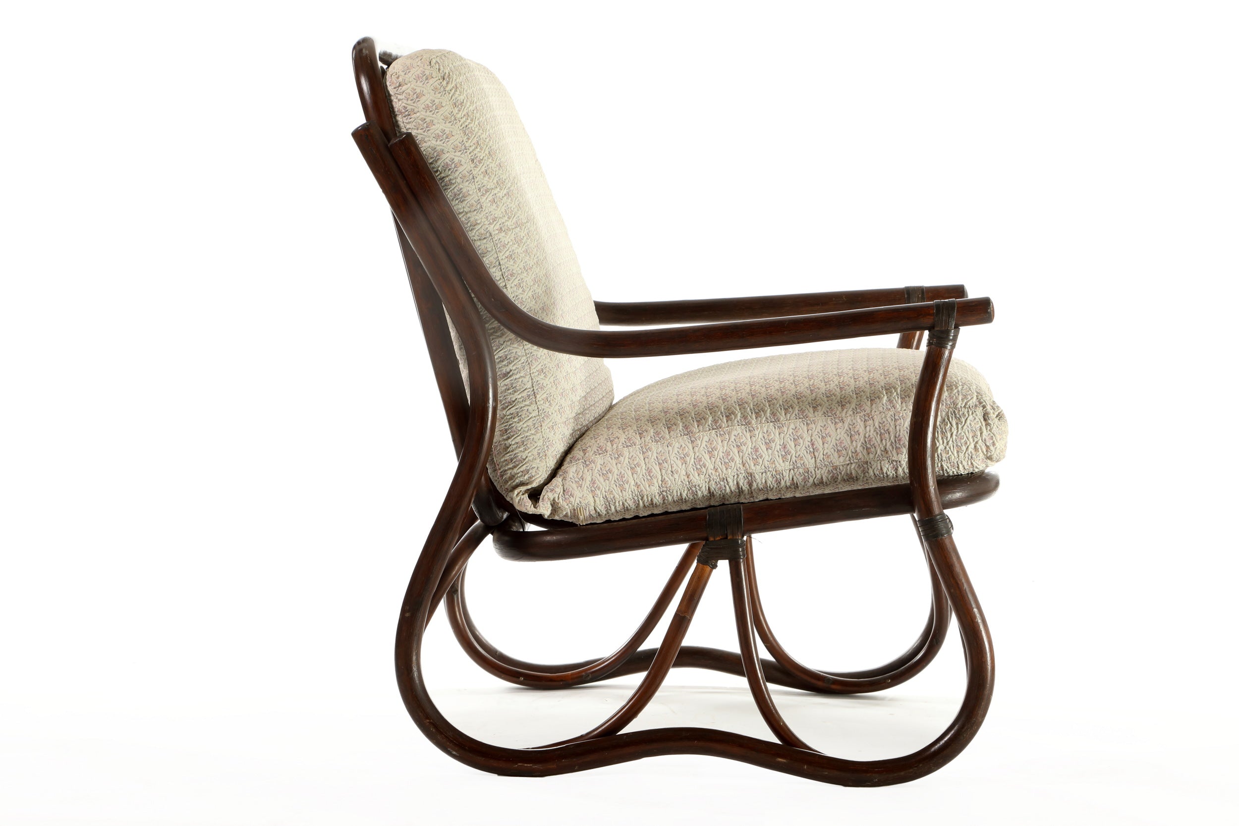 Pair of bamboo armchairs from the 70s