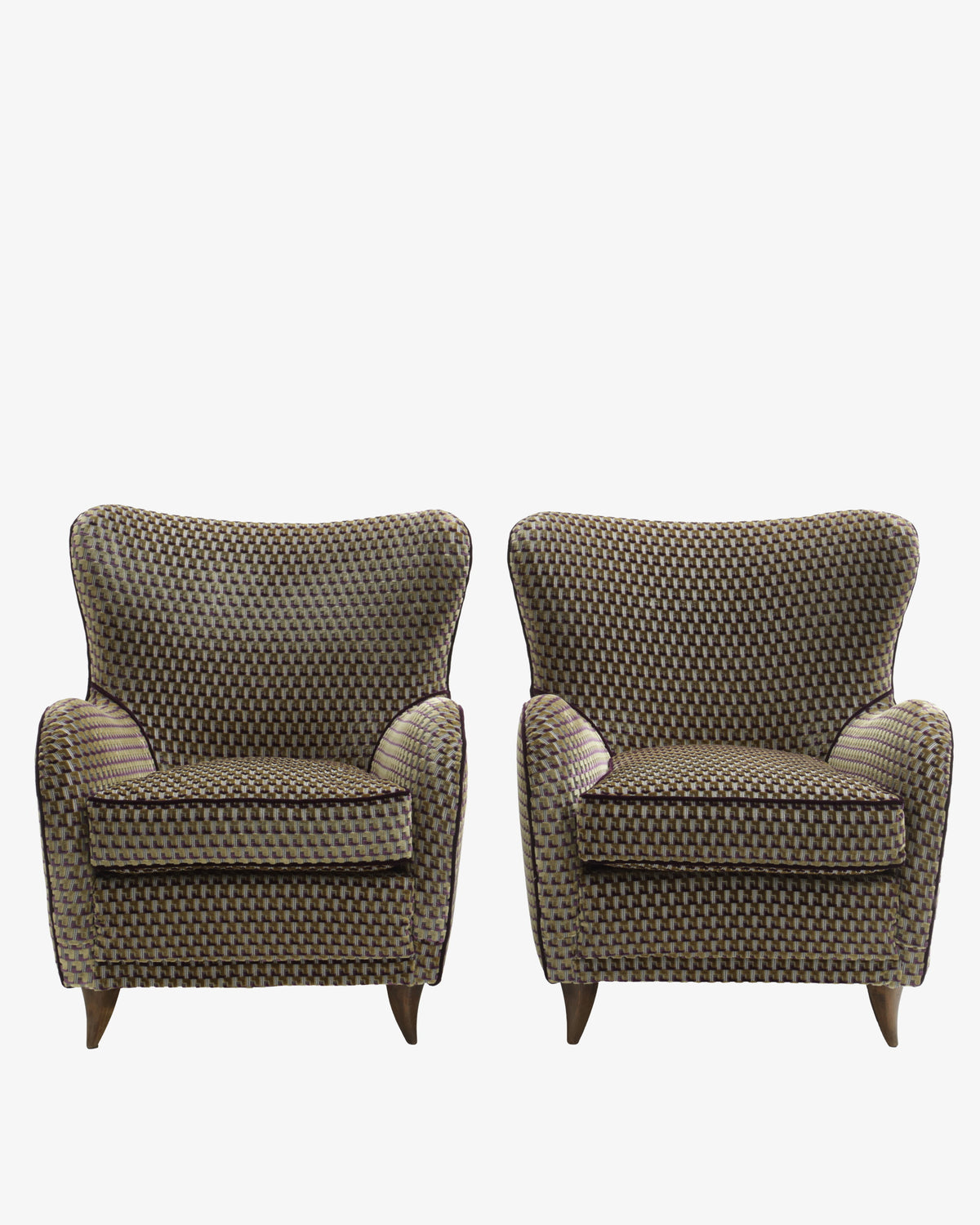 Pair of armchairs with cushions, 1960s, reinterpreted, Triplef
