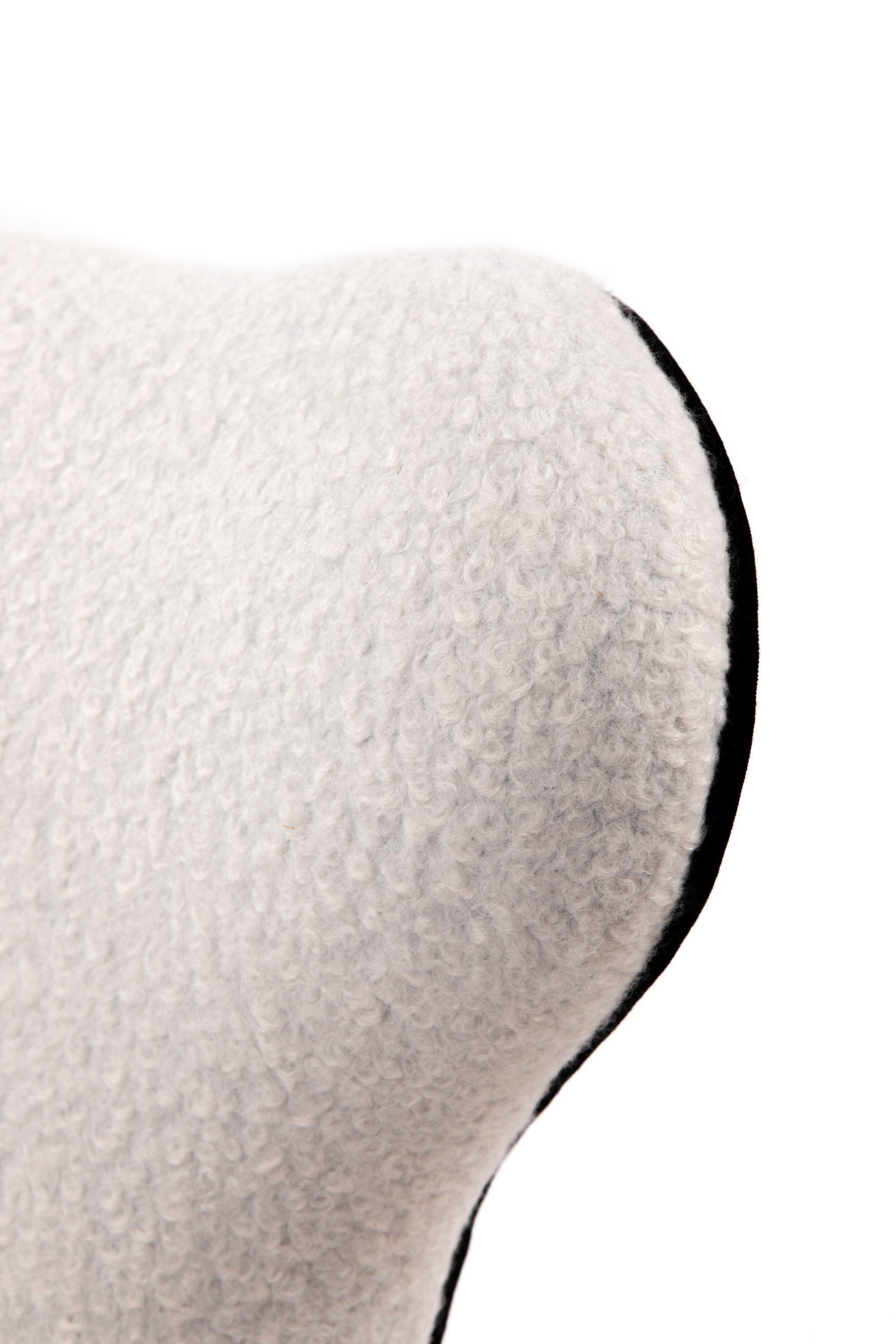 Pair of white bouclé bedroom armchairs from the 60s