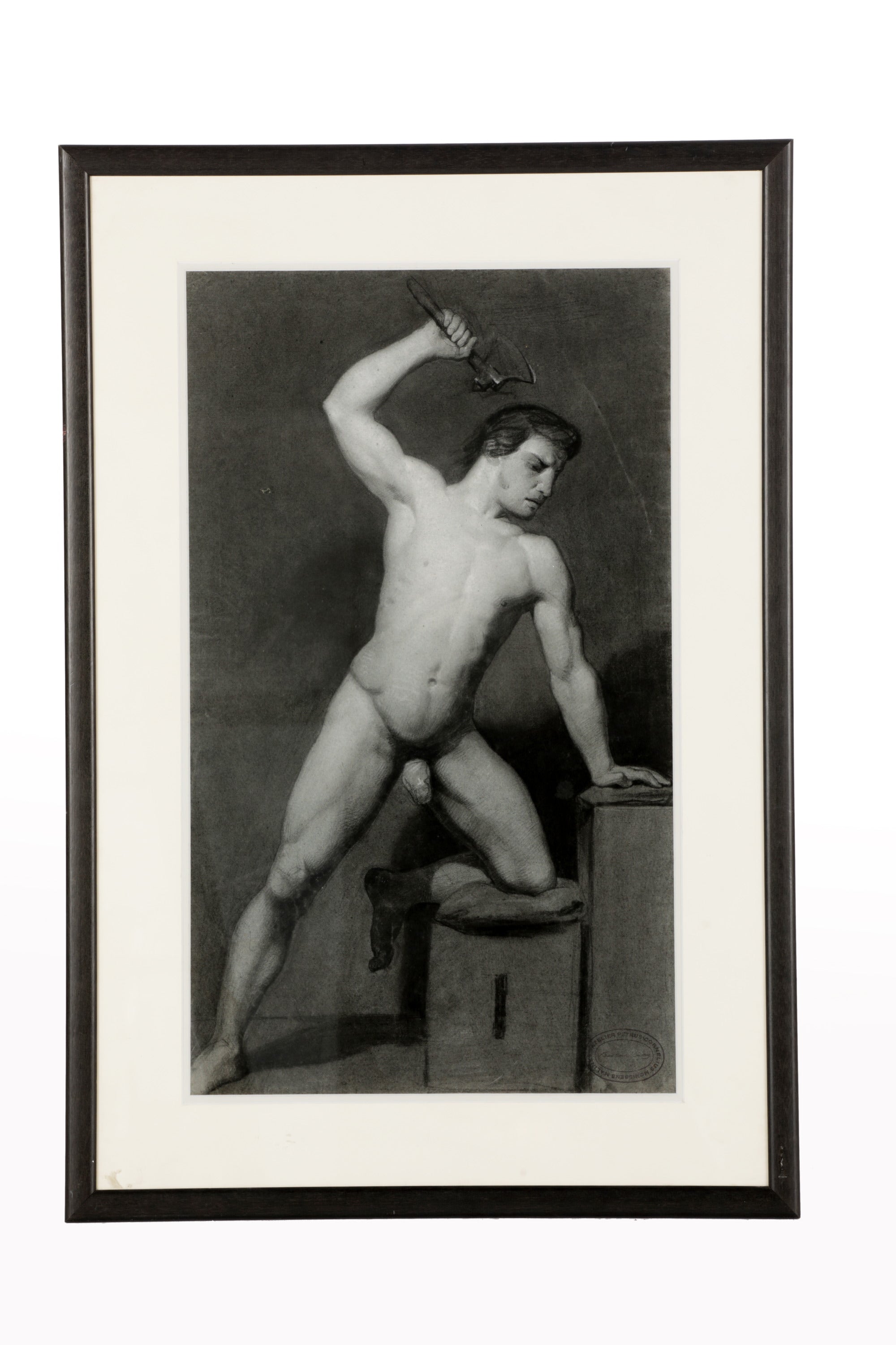 Pair of male nude paintings by Pierre Cornelis Morissens
