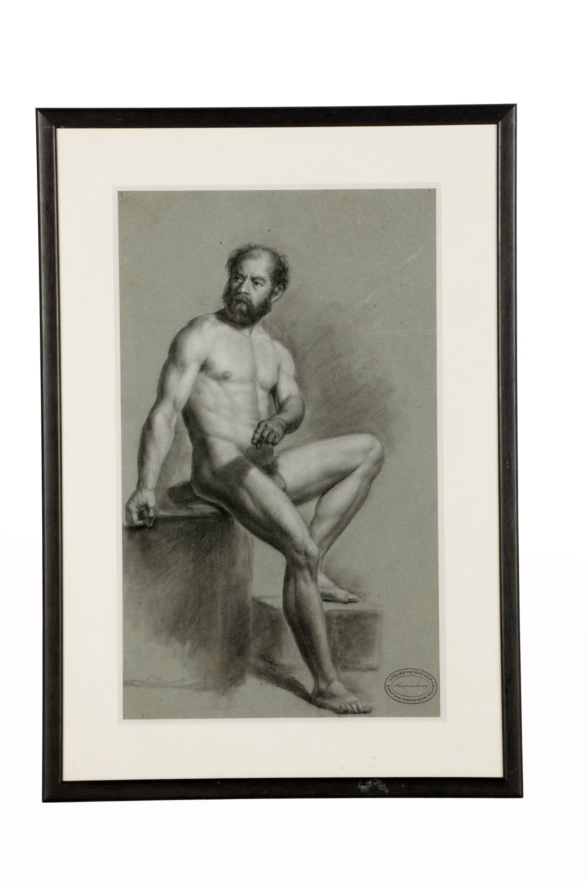 Pair of male nude paintings by Pierre Cornelis Morissens