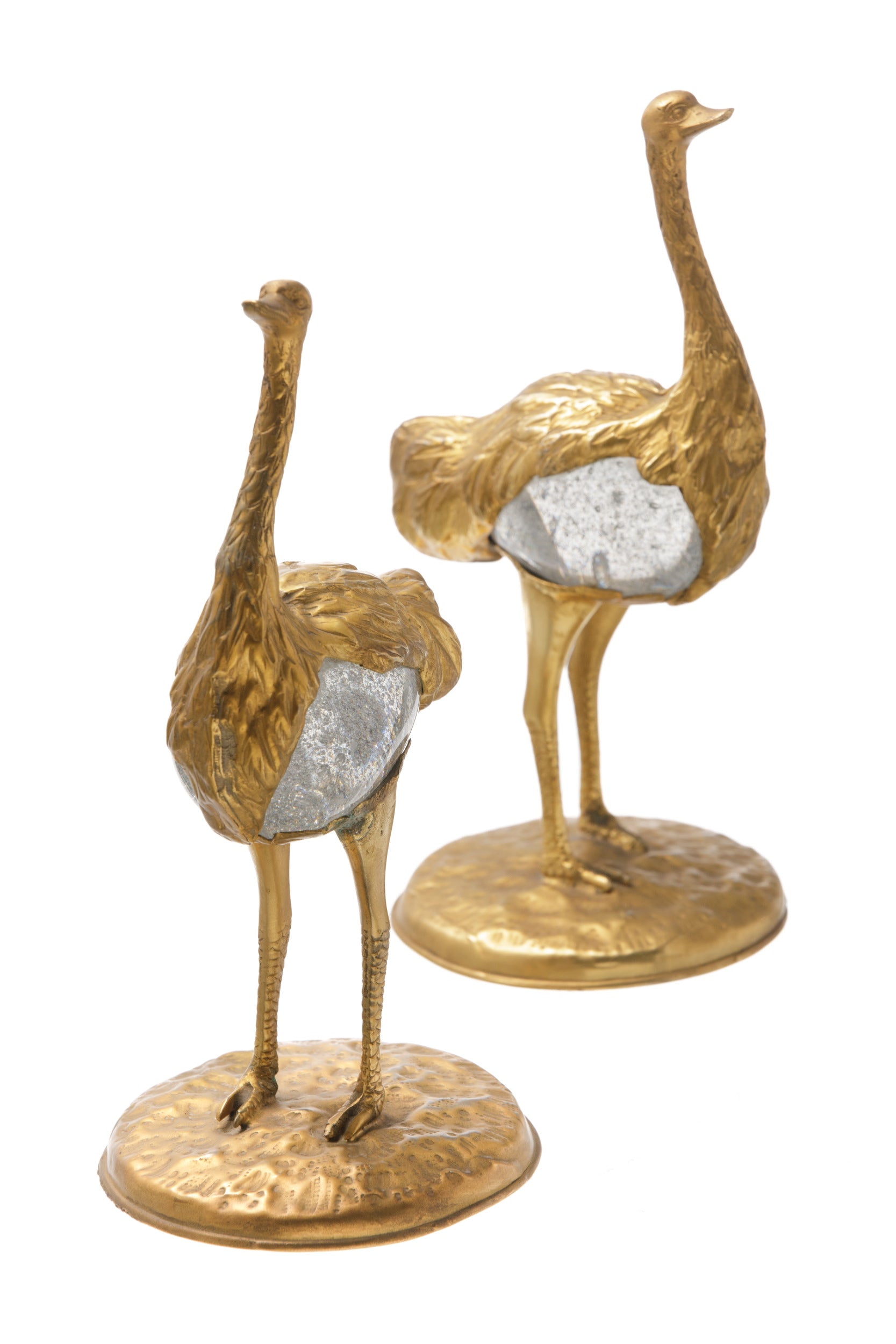 Pair of Gabriella Crespi bronze sculptures from the 70s