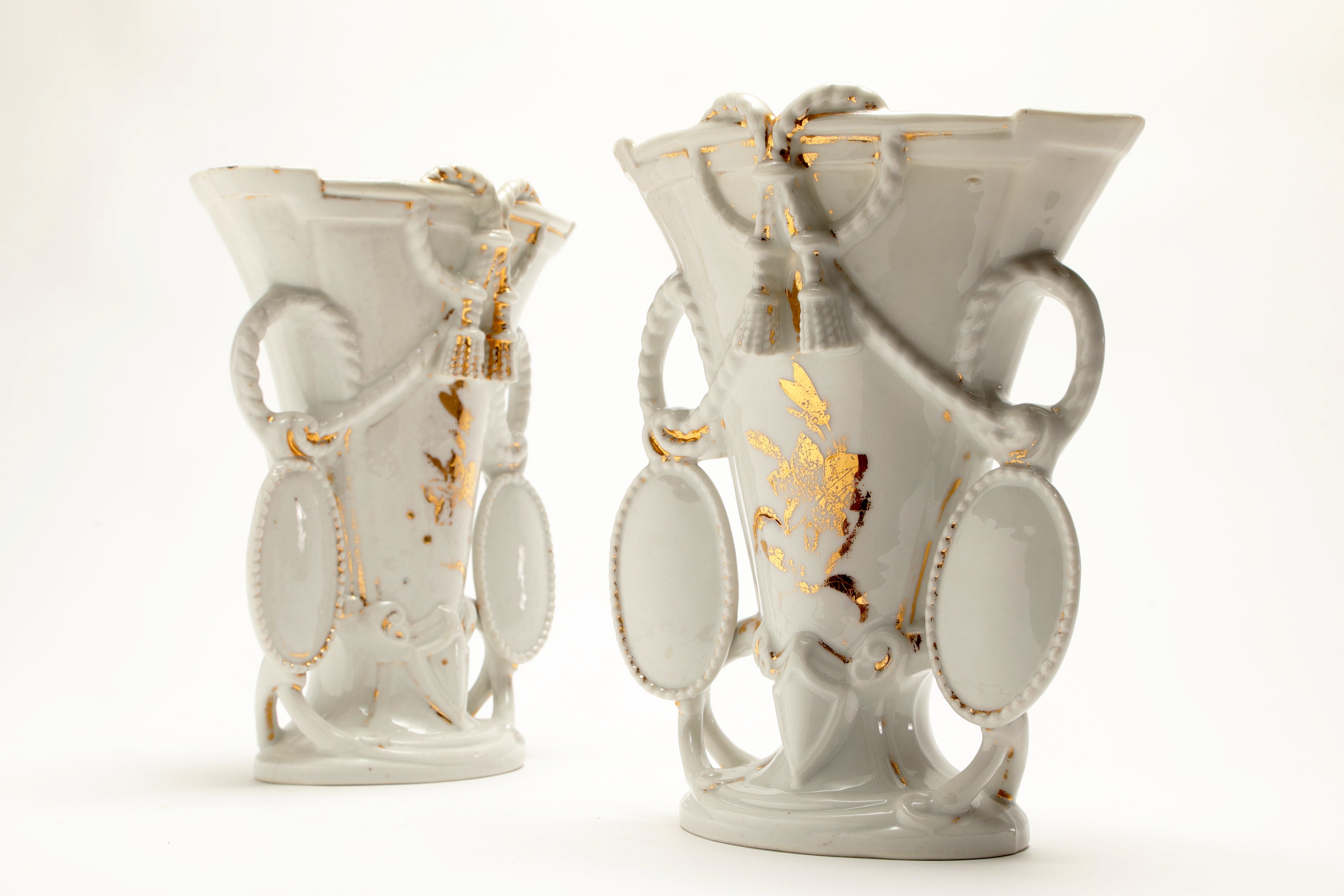 Pair of 19th century French ceramic vases