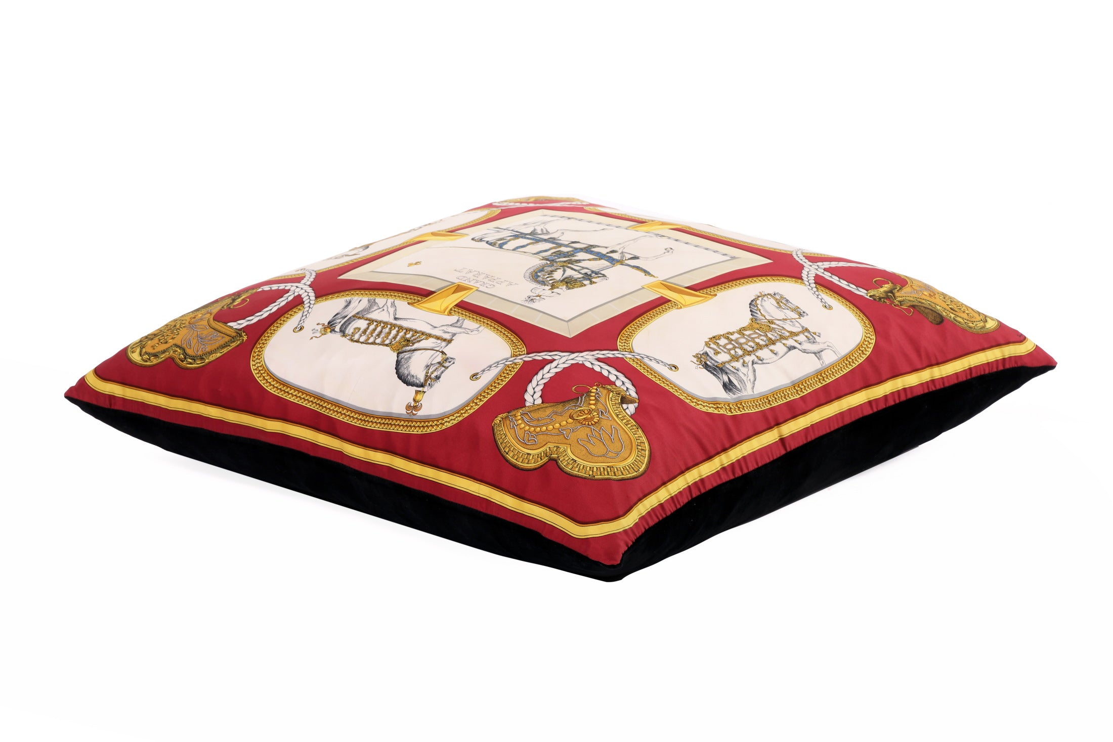 Maxi Cushion with Hermes Silk Scarf