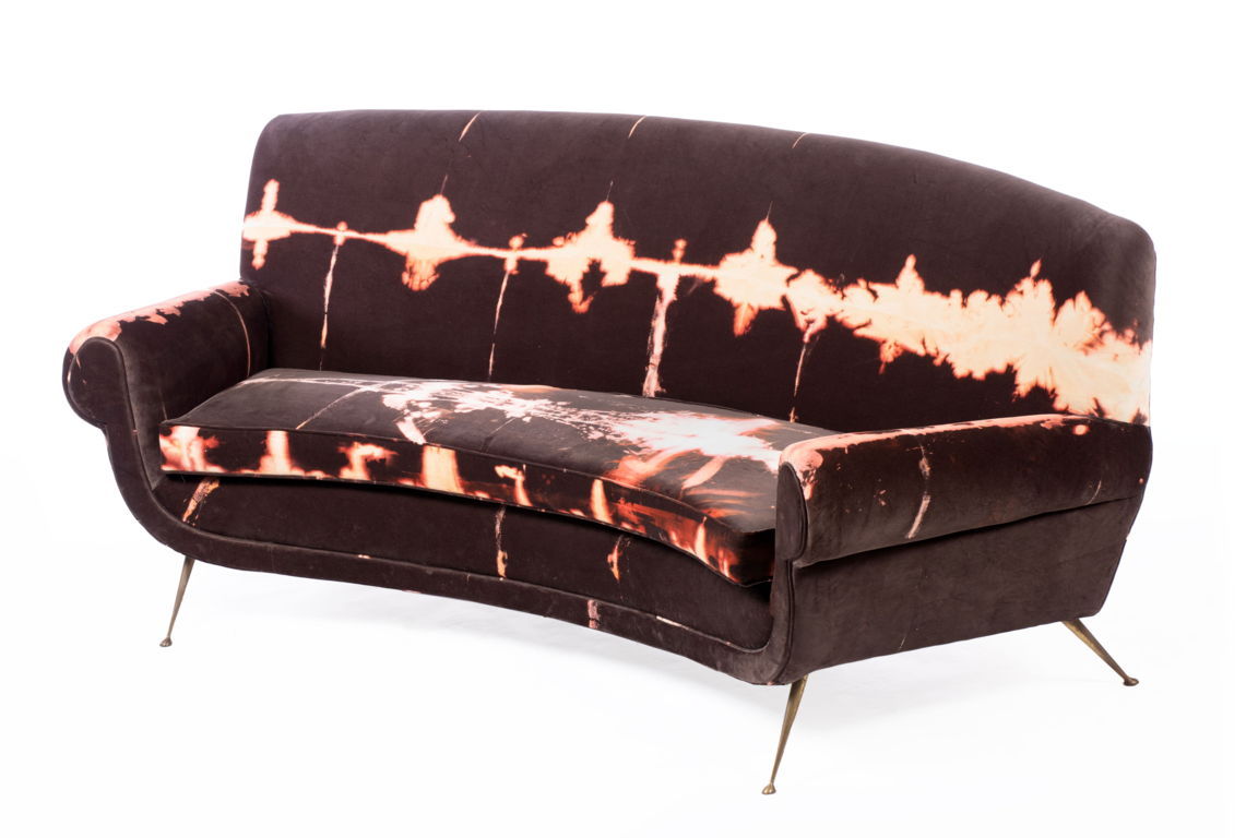 50s tie dye sofa