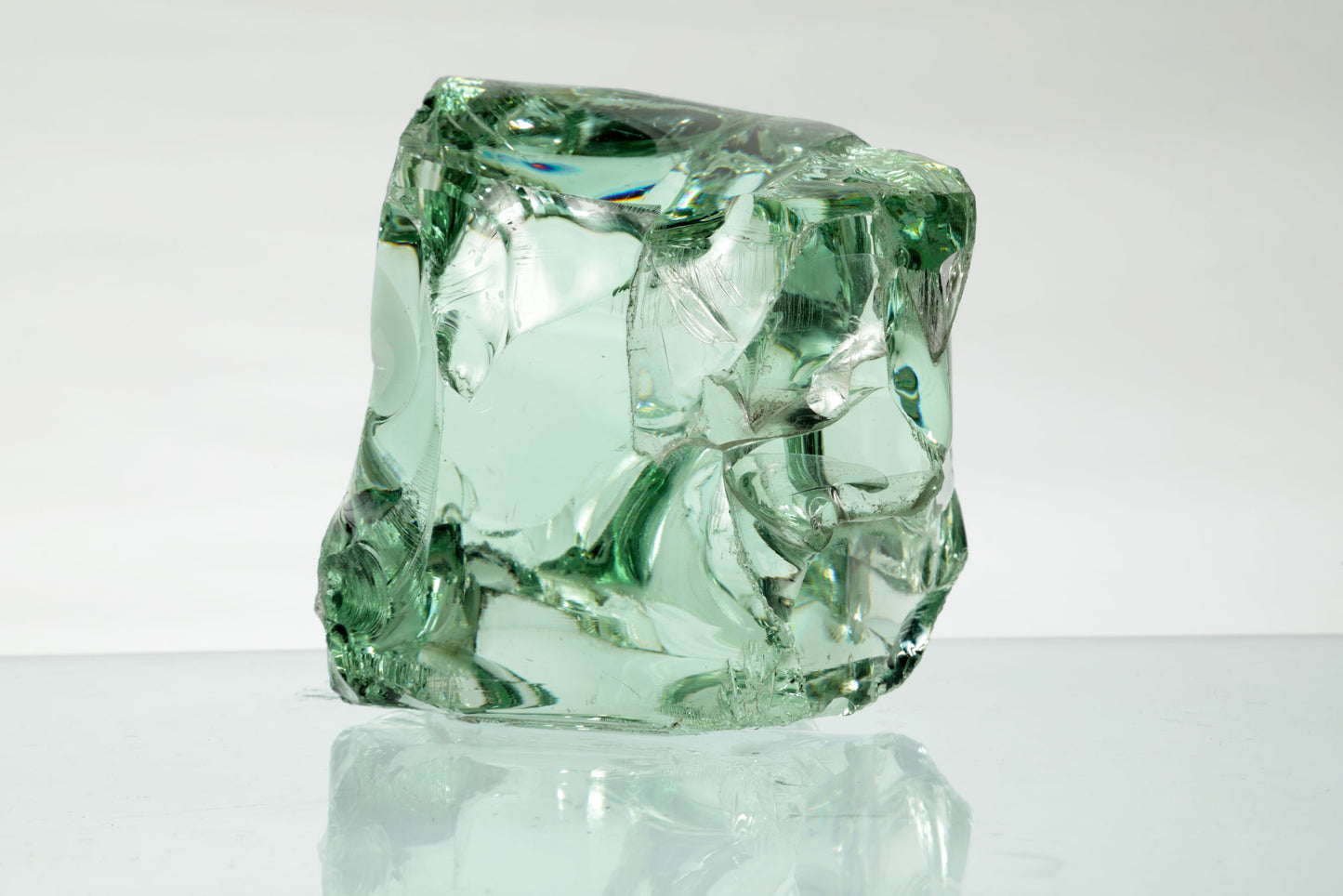 Green crystal paperweight